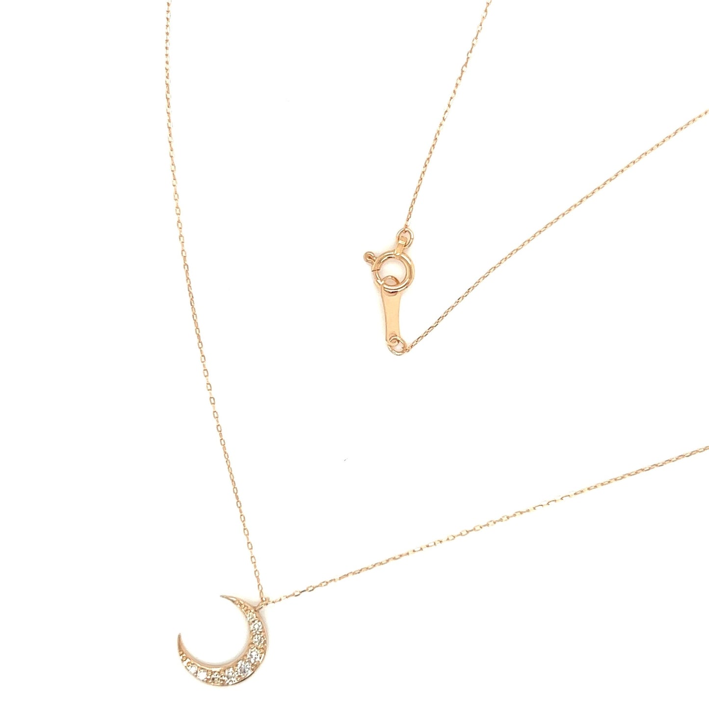 9 Dia Moon Necklace 0.1ct - JMW Jewelry Wholesale