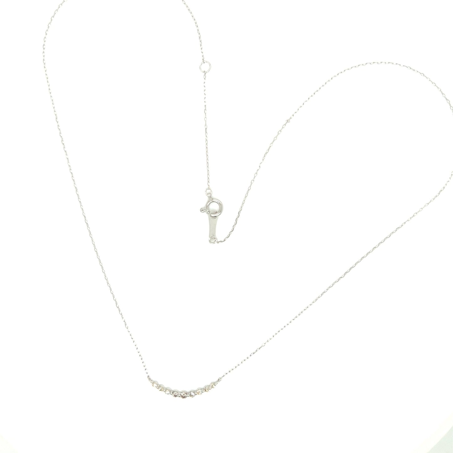 9 Dia Smile Necklace 0.15ct - JMW Jewelry Wholesale