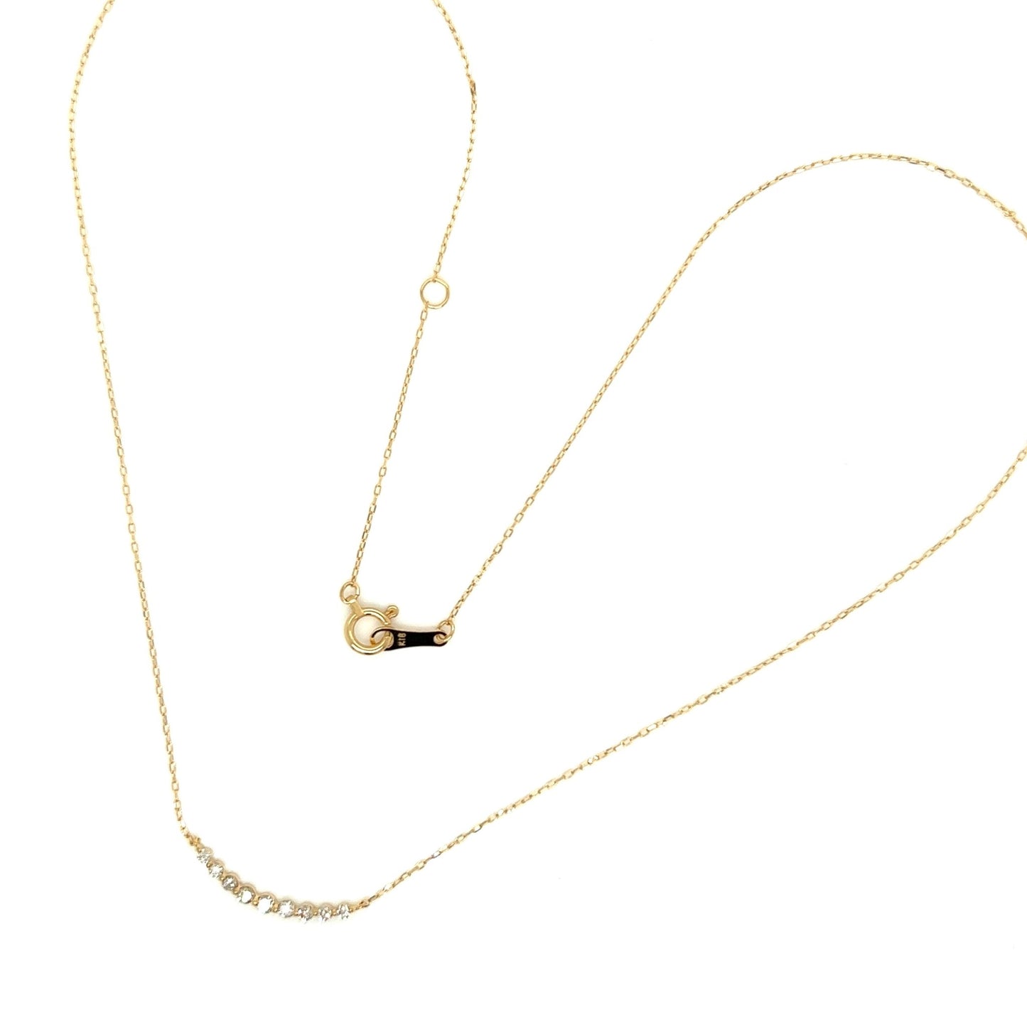 9 Dia Smile Necklace 0.15ct - JMW Jewelry Wholesale