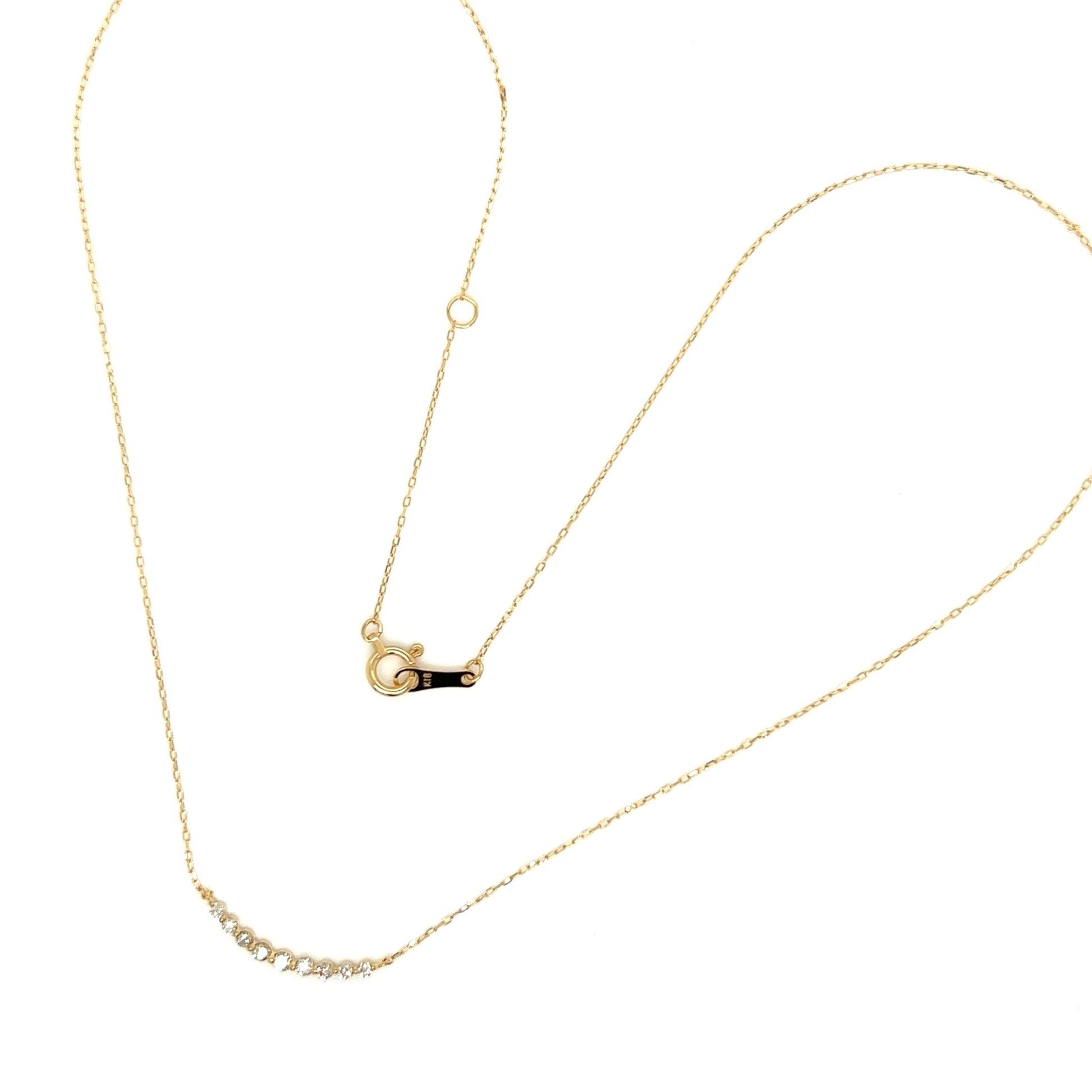 9 Dia Smile Necklace 0.15ct - JMW Jewelry Wholesale