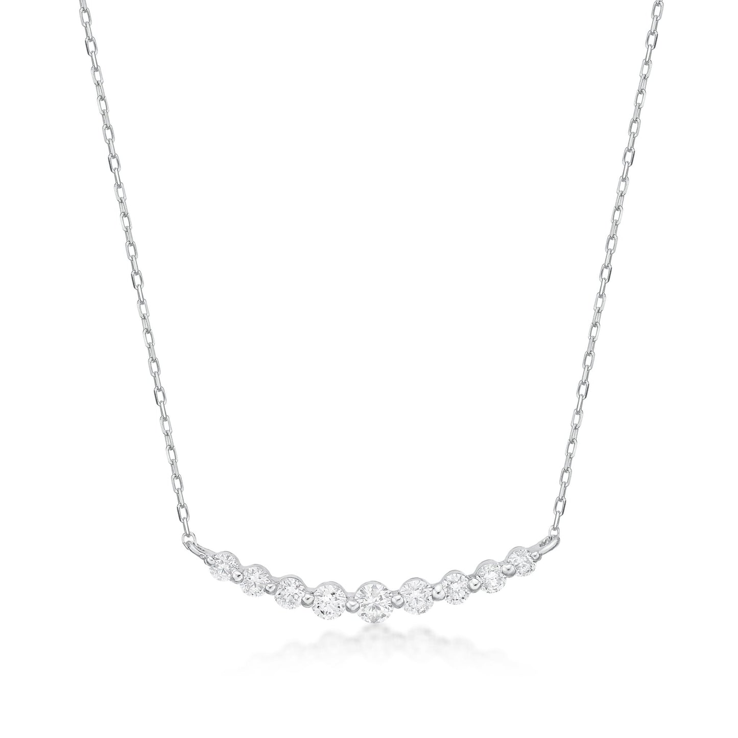 9 Dia Smile Necklace 0.1ct - JMW Jewelry Wholesale