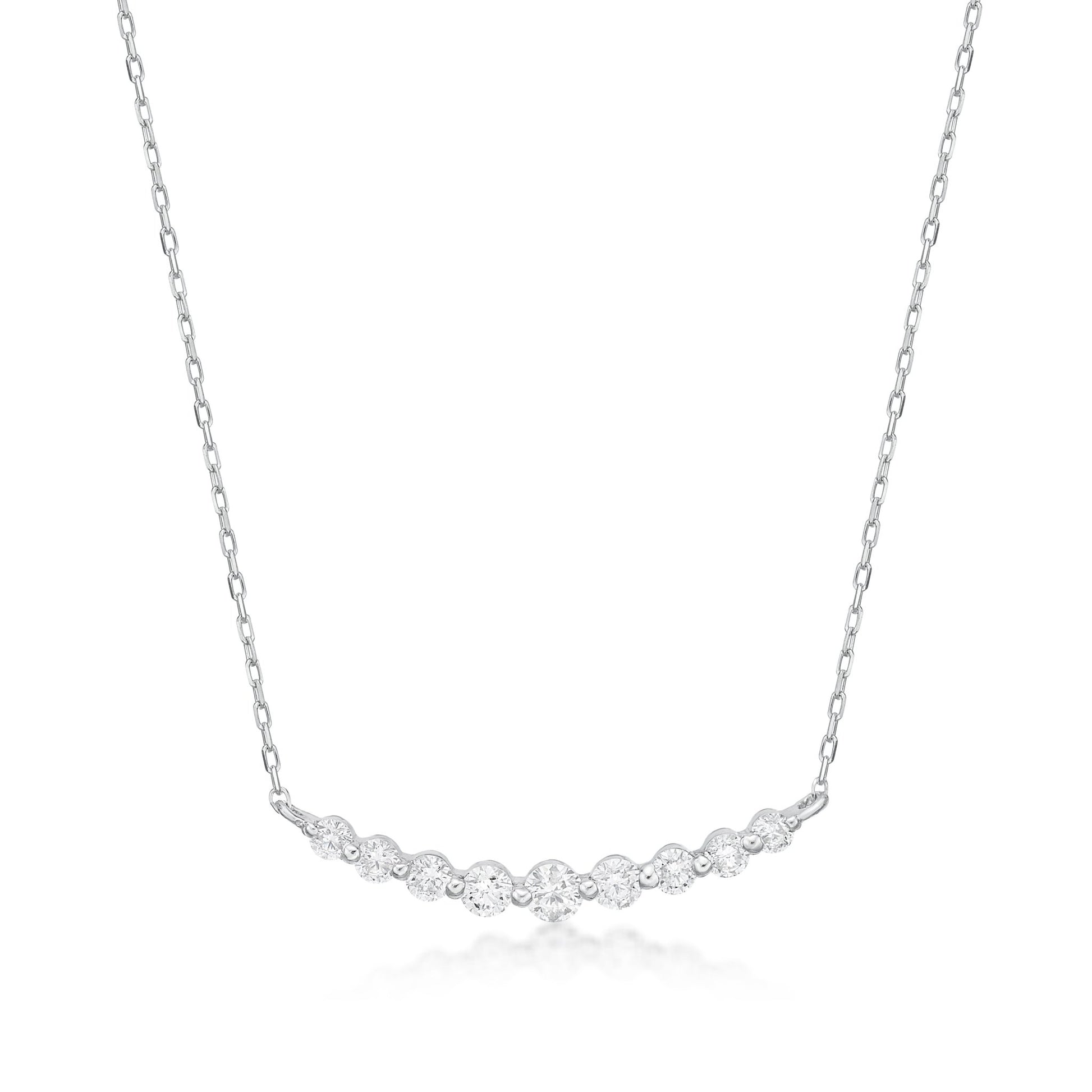 9 Dia Smile Necklace 0.1ct - JMW Jewelry Wholesale