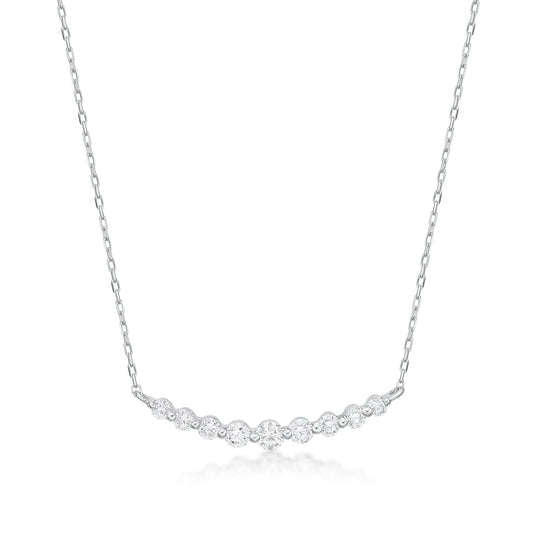 9 Dia Smile Necklace 0.1ct - JMW Jewelry Wholesale