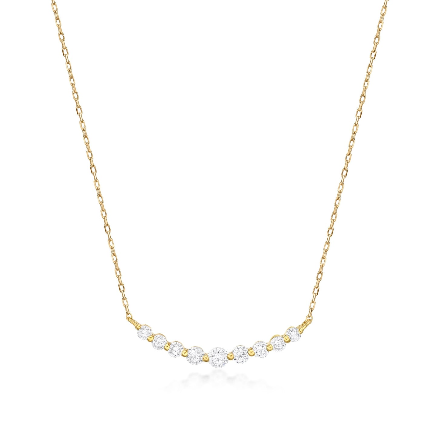 9 Dia Smile Necklace 0.2ct - JMW Jewelry Wholesale