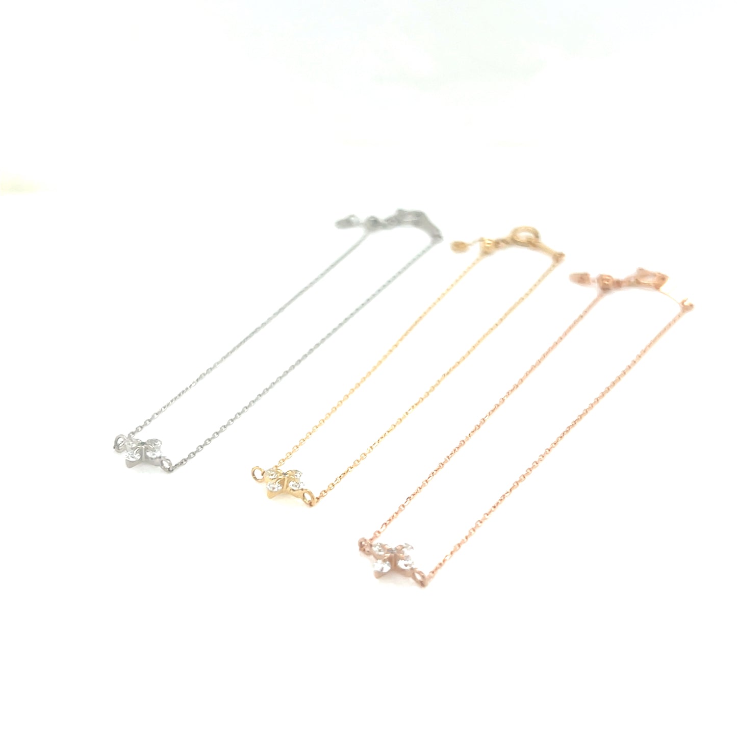 Cross Flower Bracelet 0.12ct