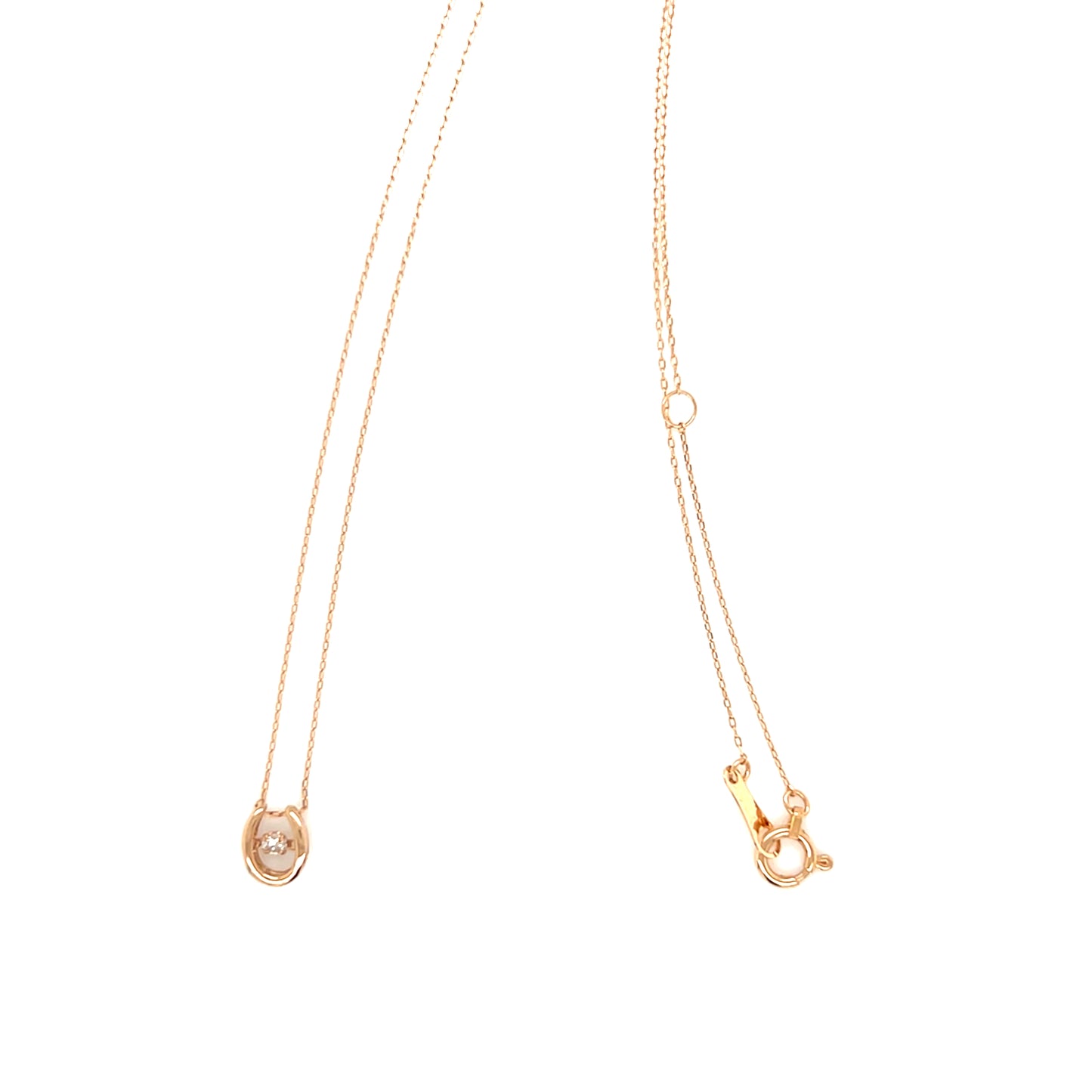 DS Horseshoe Necklace 0.03ct