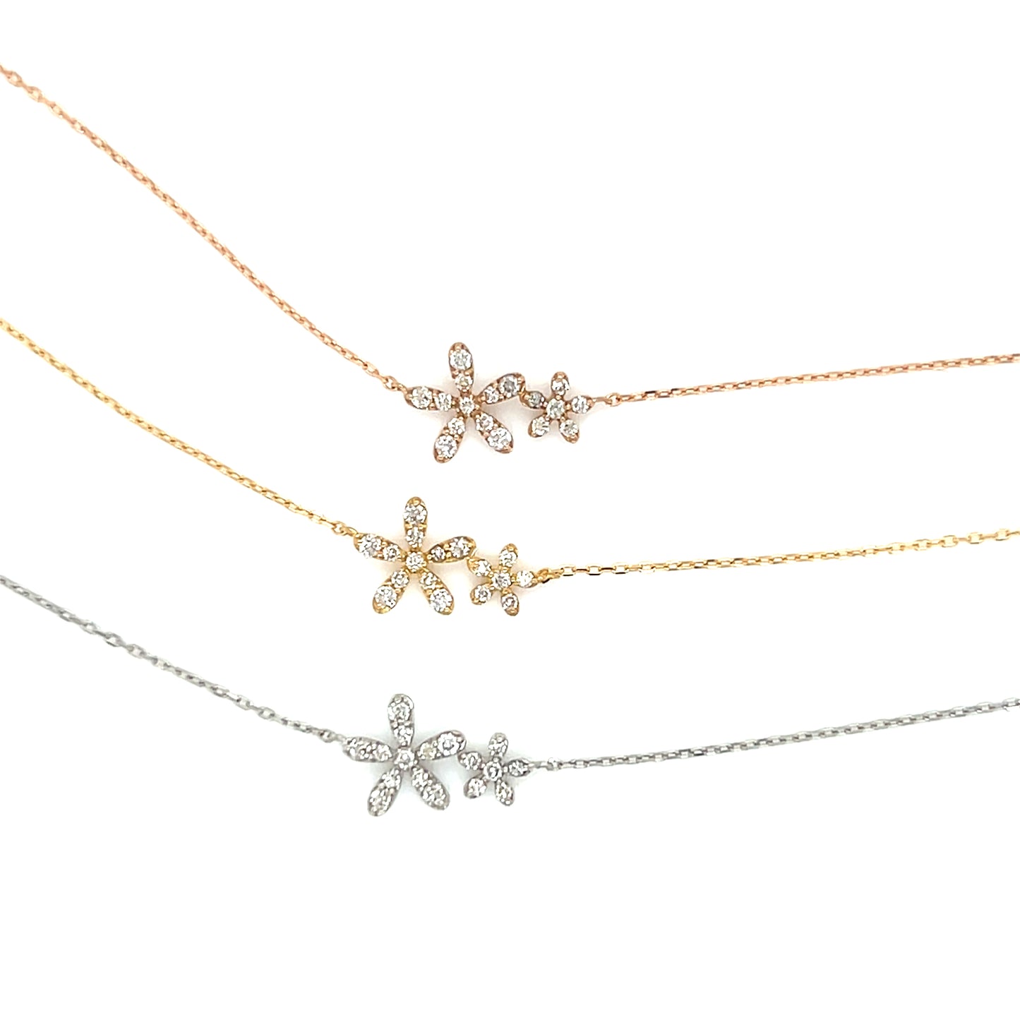 Twins Flower Bracelet 0.1ct