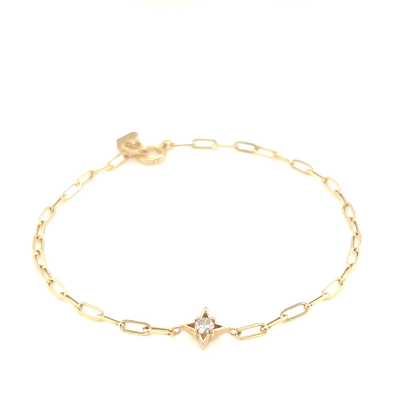 Paperclip Four tip star Bracelet 0.08ct