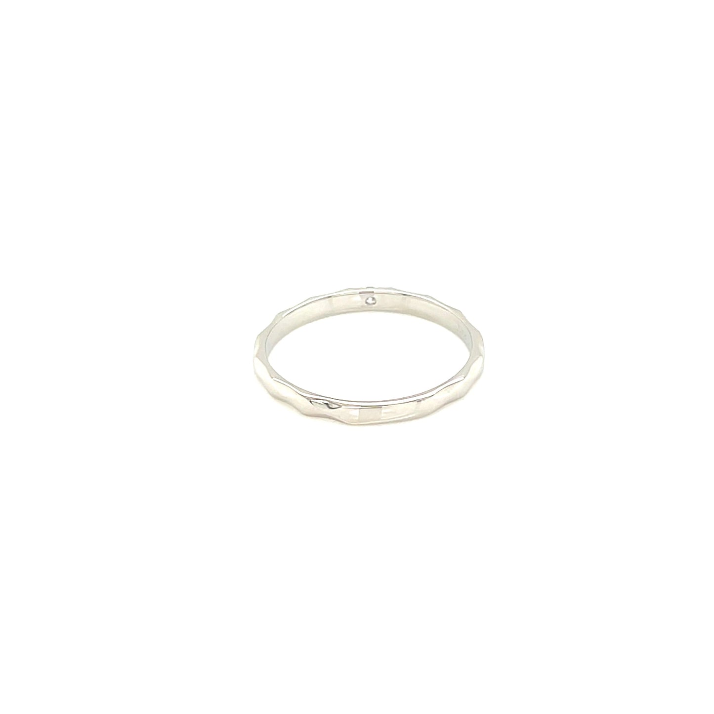 Platinum ring on a white background