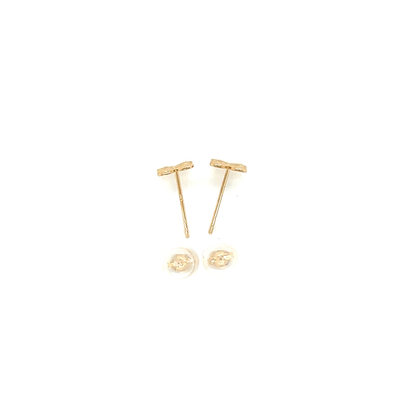 Gold Flat Clover Earrings