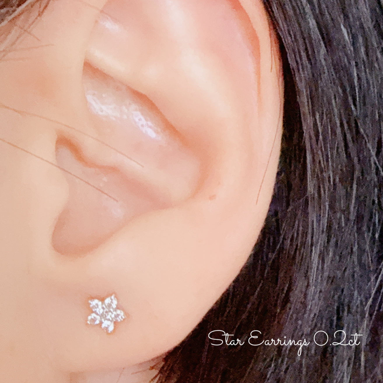 HC Star Earrings 0.2ct