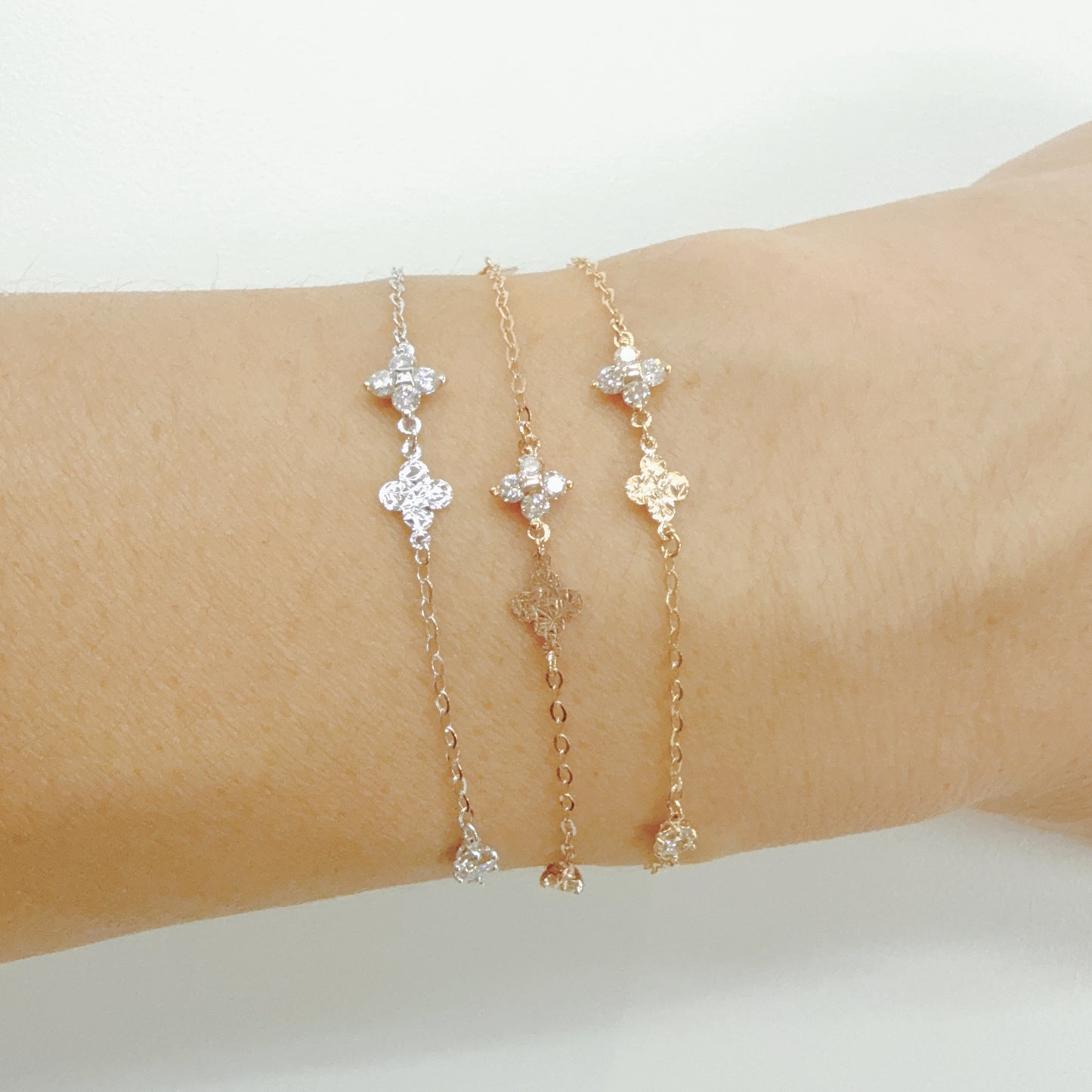 Clover Station Bracelet 0.21ct