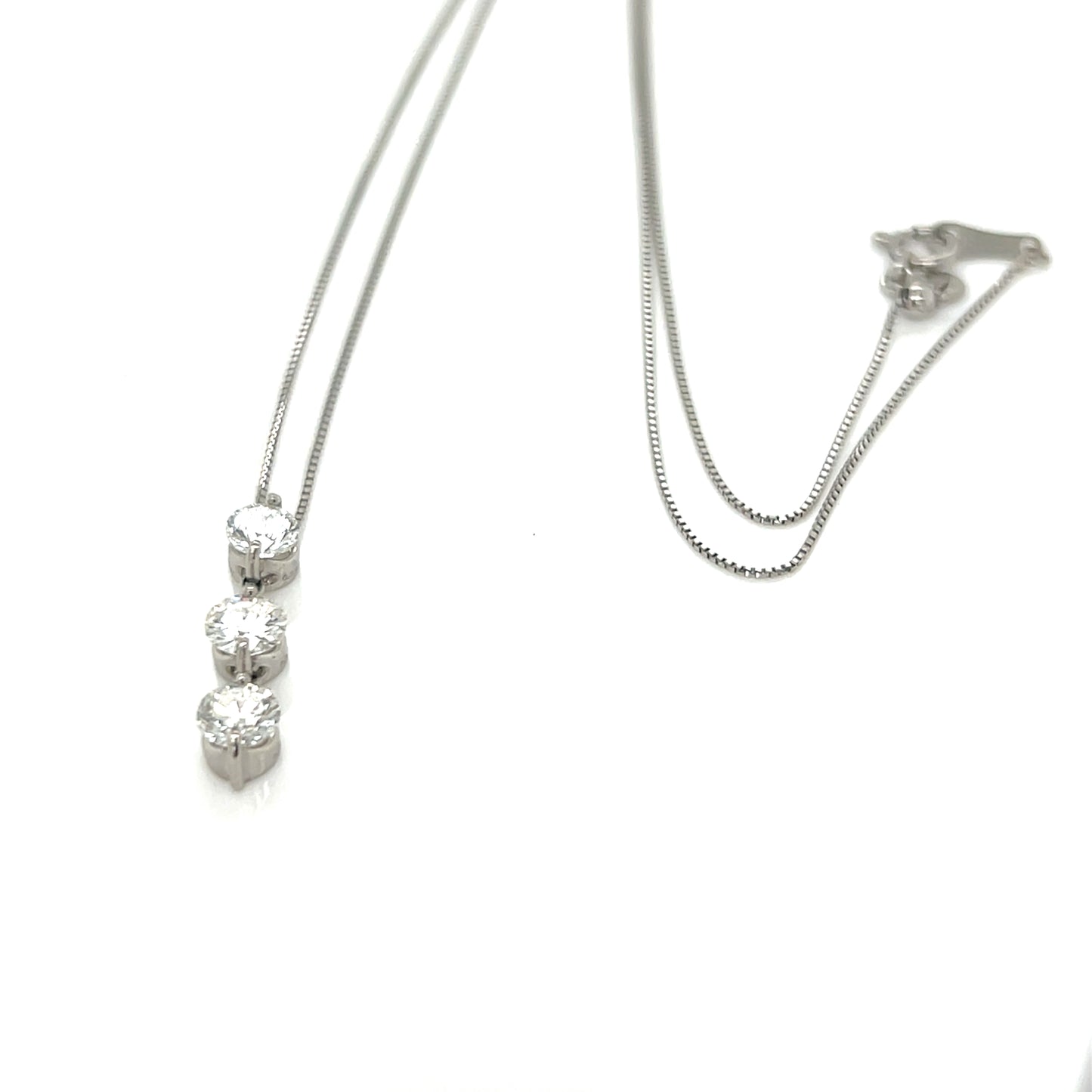 3 Dangle Dia Necklace 1ct