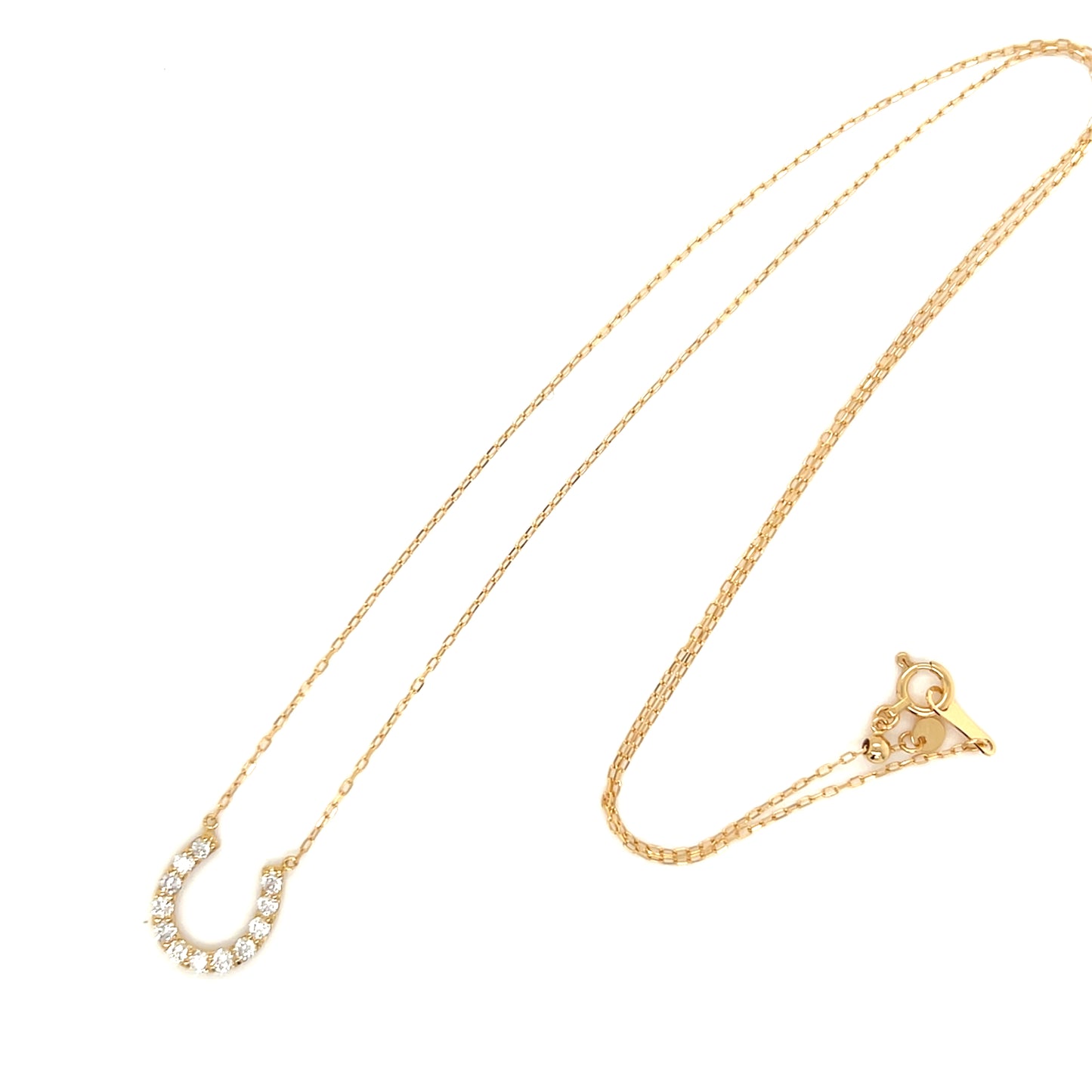 12 Dia Horseshoe Necklace 0.3ct
