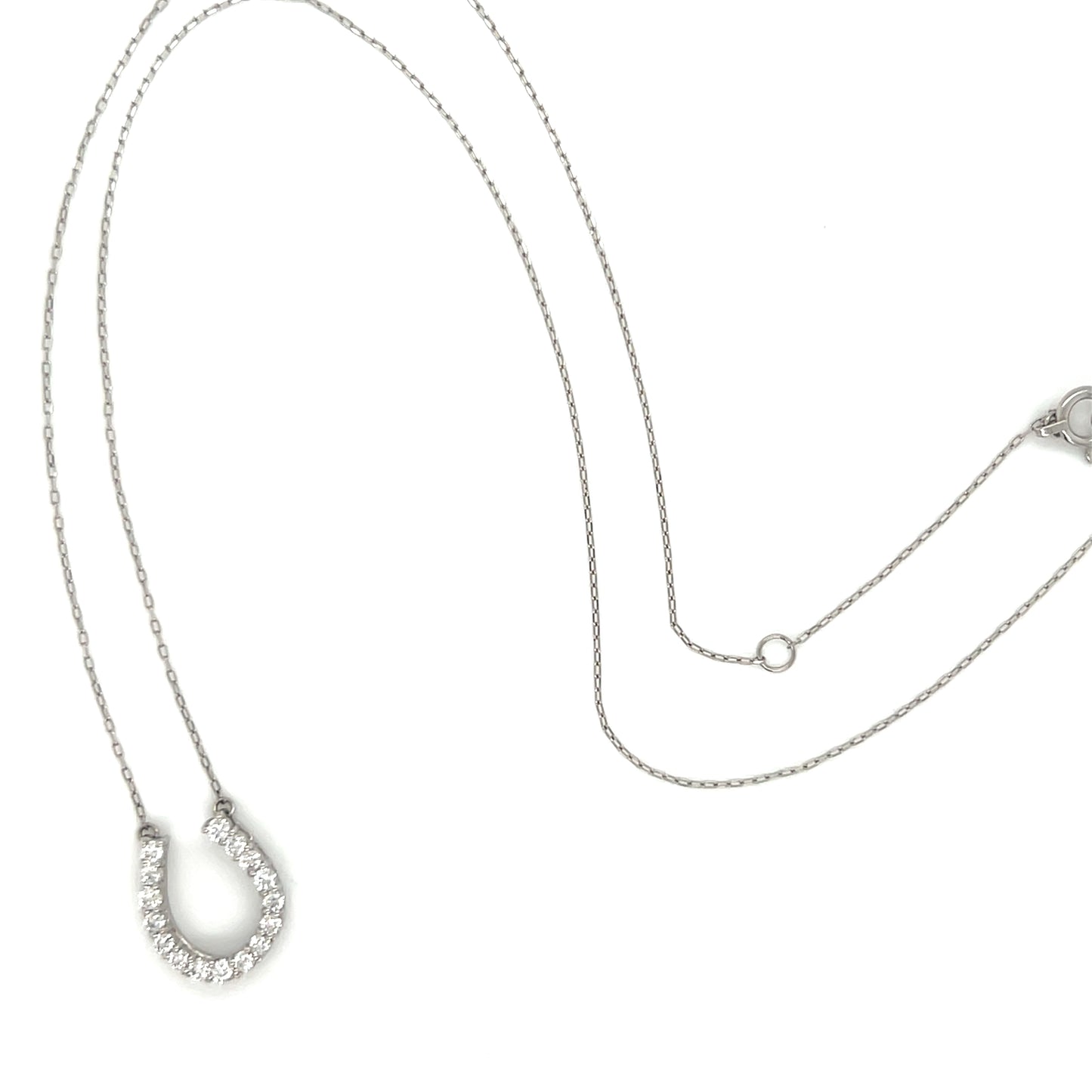 16 Dia Horseshoe Necklace 0.3ct