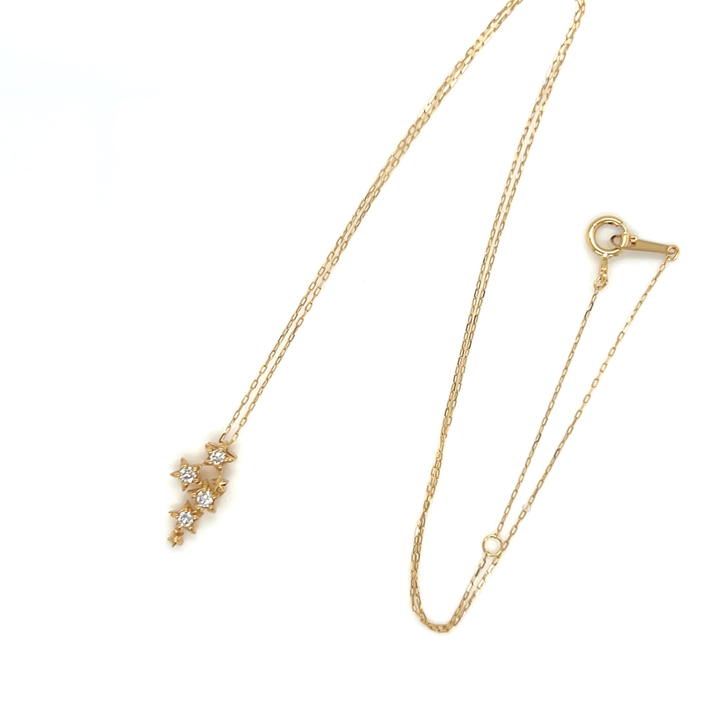 Dangle Star Necklace 0.1ct
