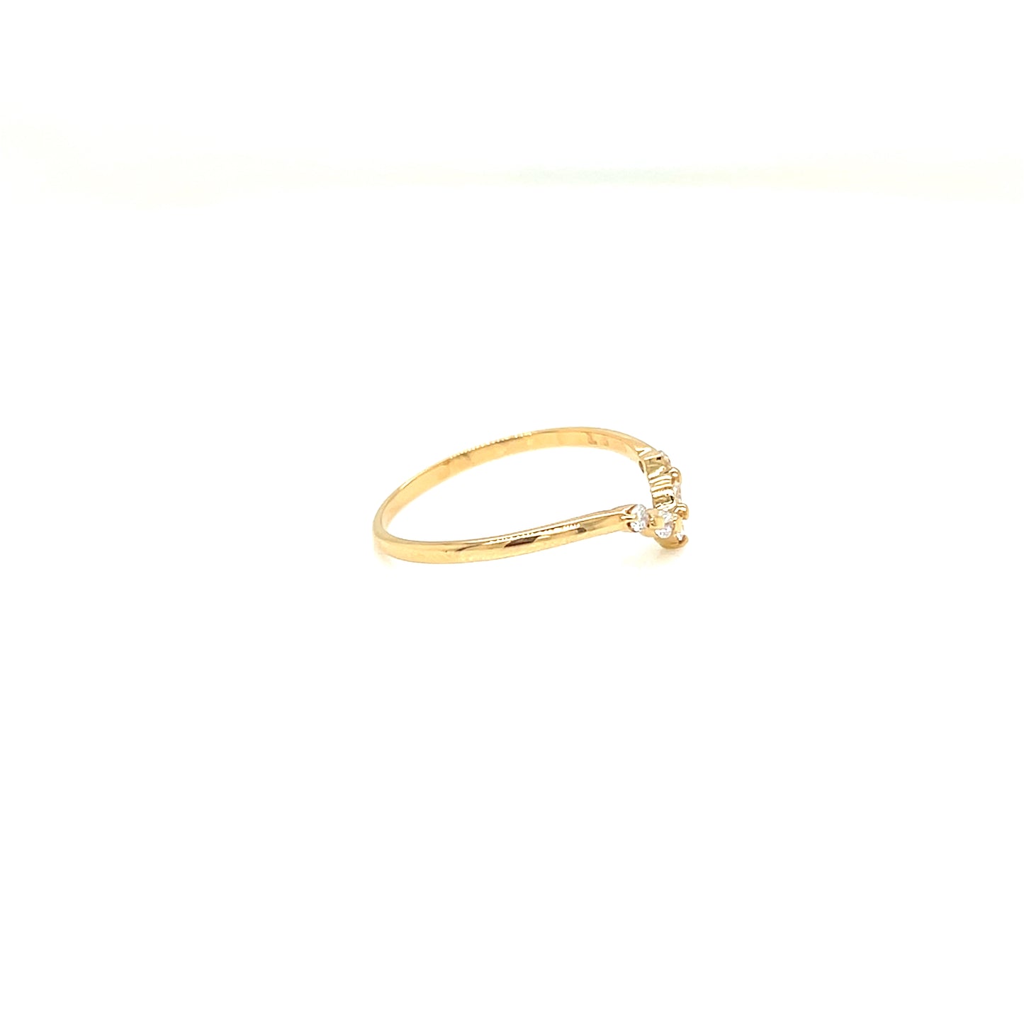 5 Dia V shape ring 0.1ct