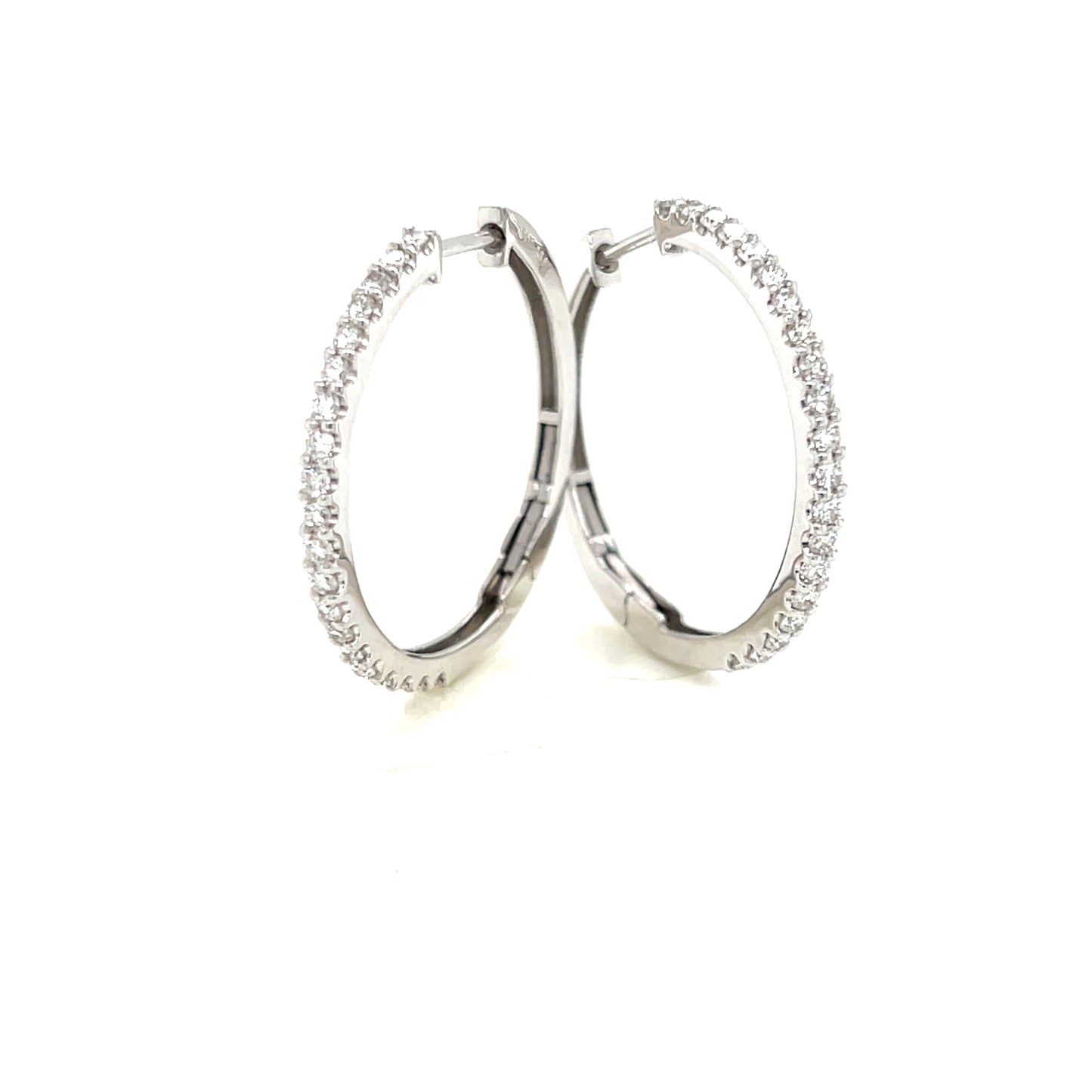 20Dia Hoop Earrings 1ct