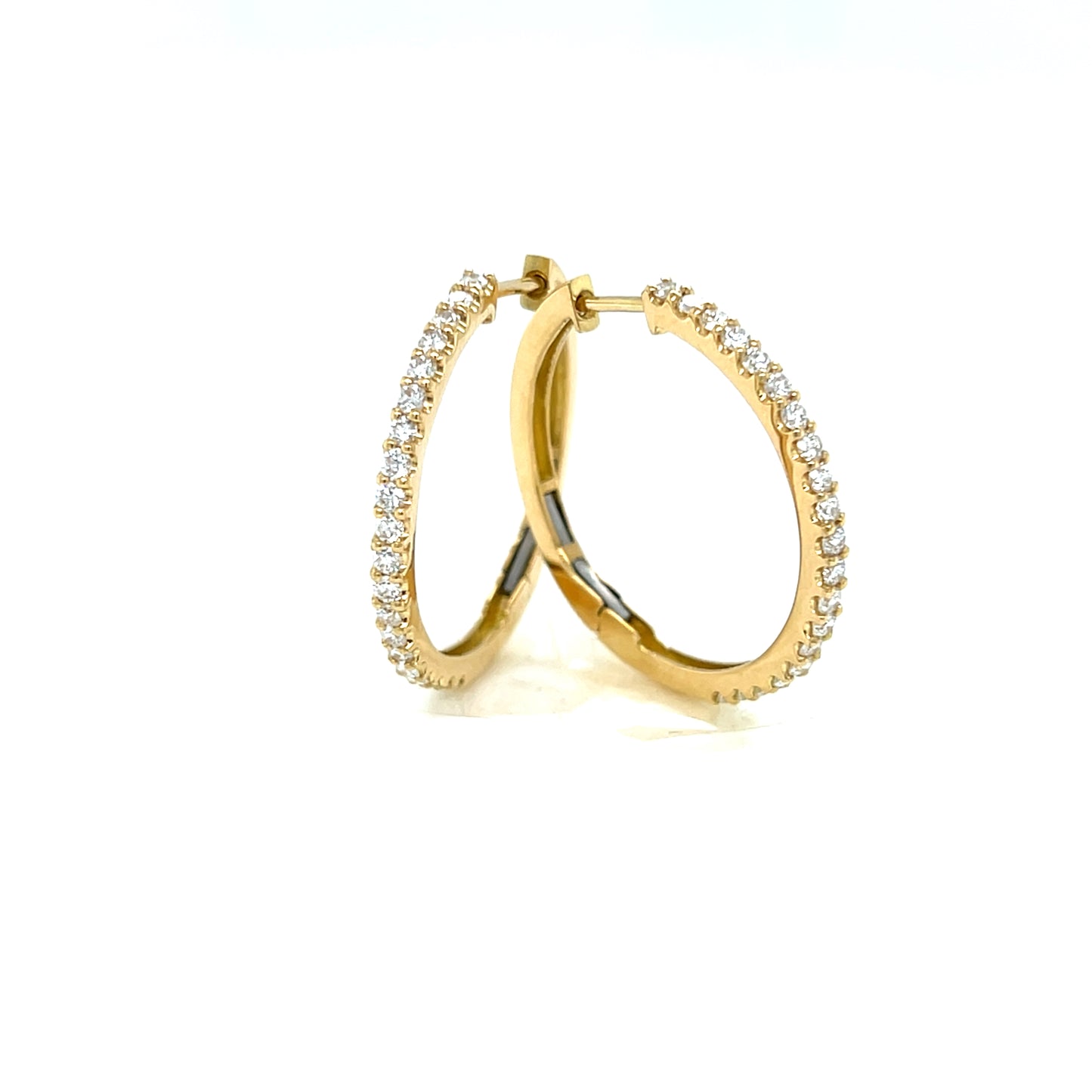 20Dia Hoop Earrings 1ct