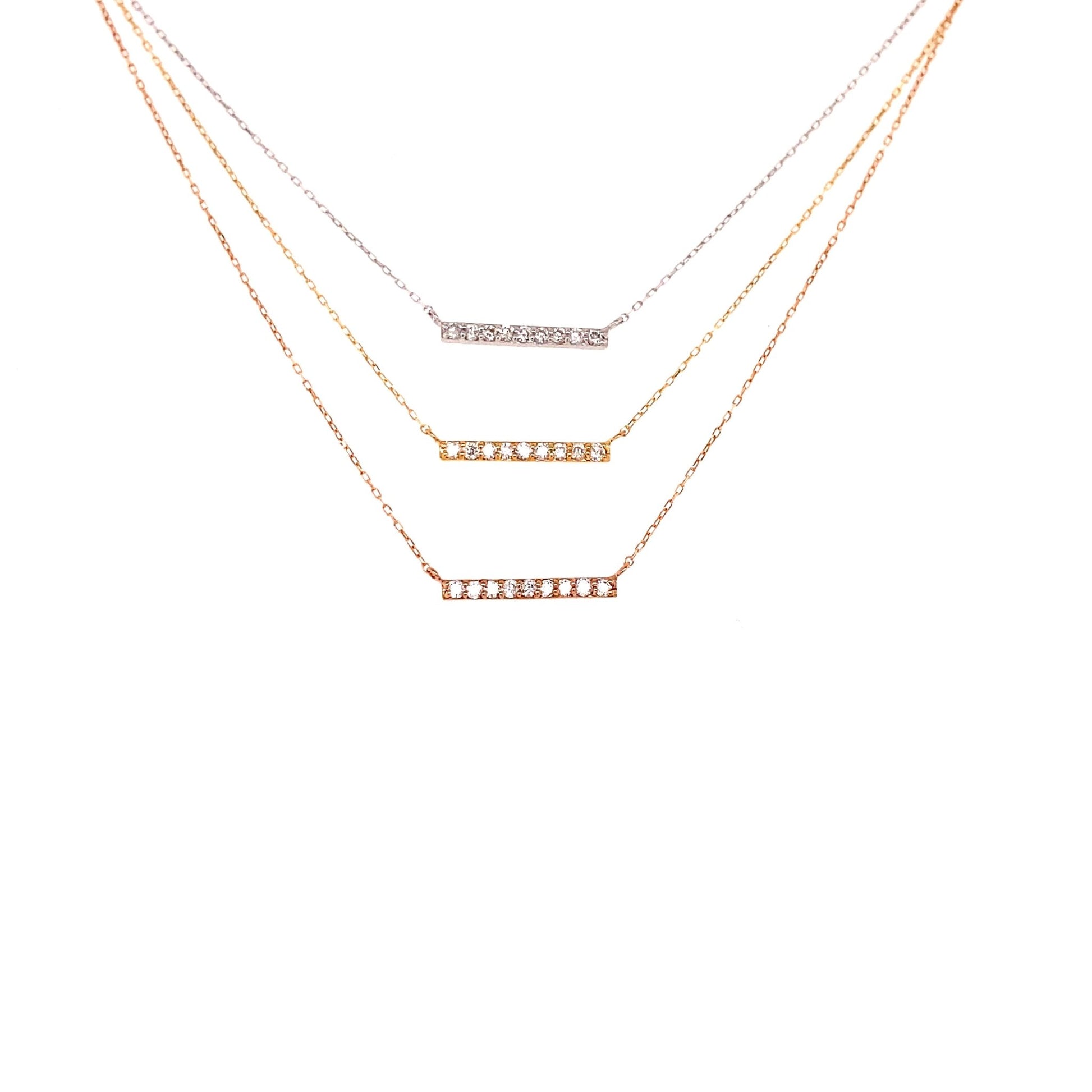 Balance Beam Necklace 0.1ct - JMW Jewelry Wholesale