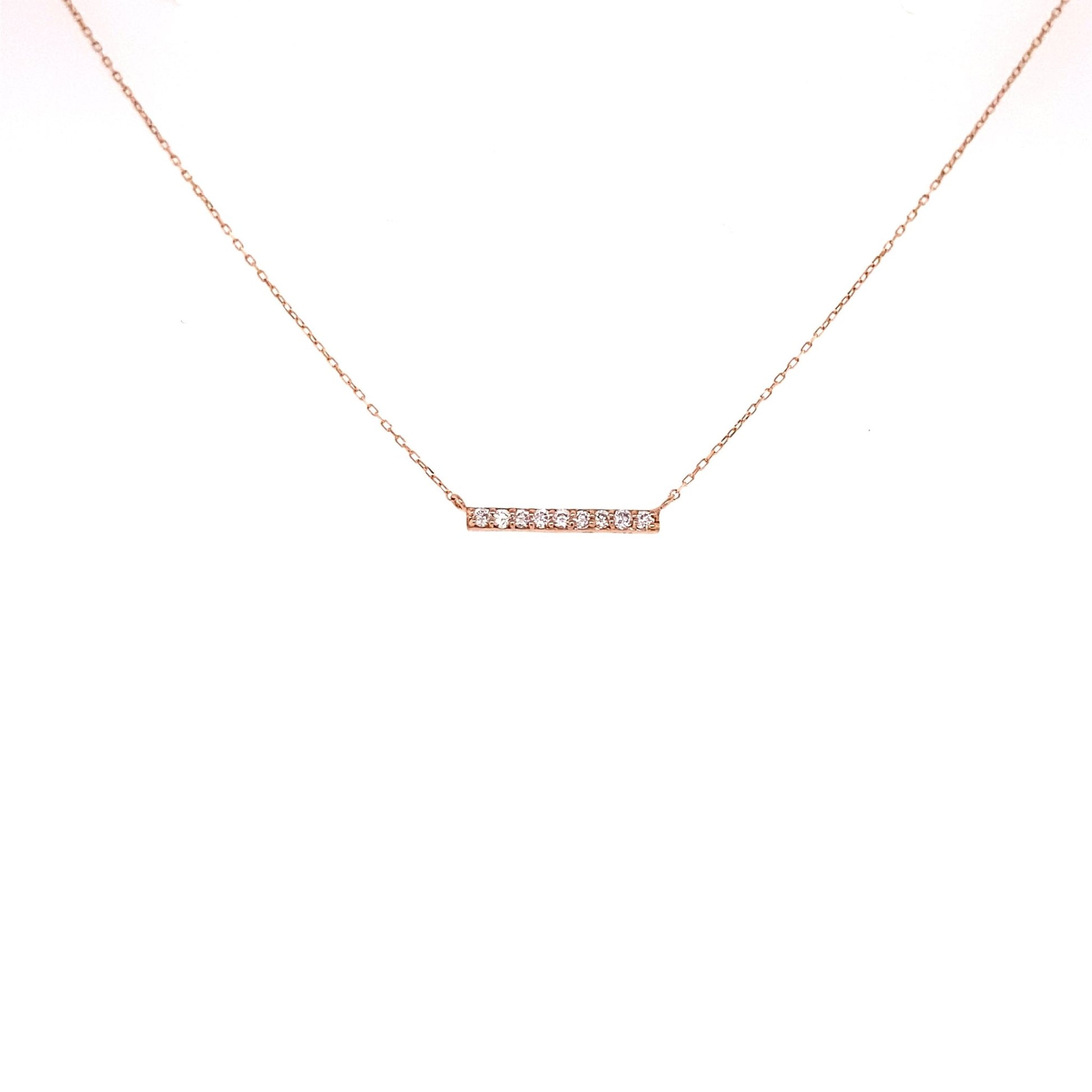 Balance Beam Necklace 0.1ct - JMW Jewelry Wholesale