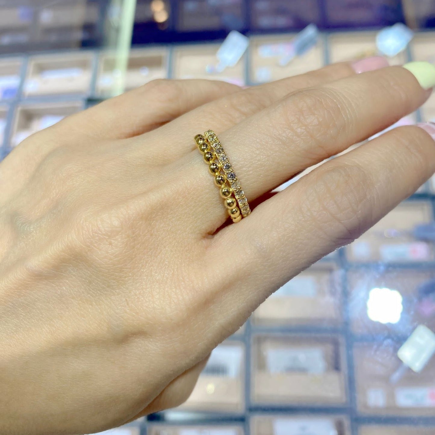 Beads Half Eternity Ring 0.35ct - JMW Jewelry Wholesale