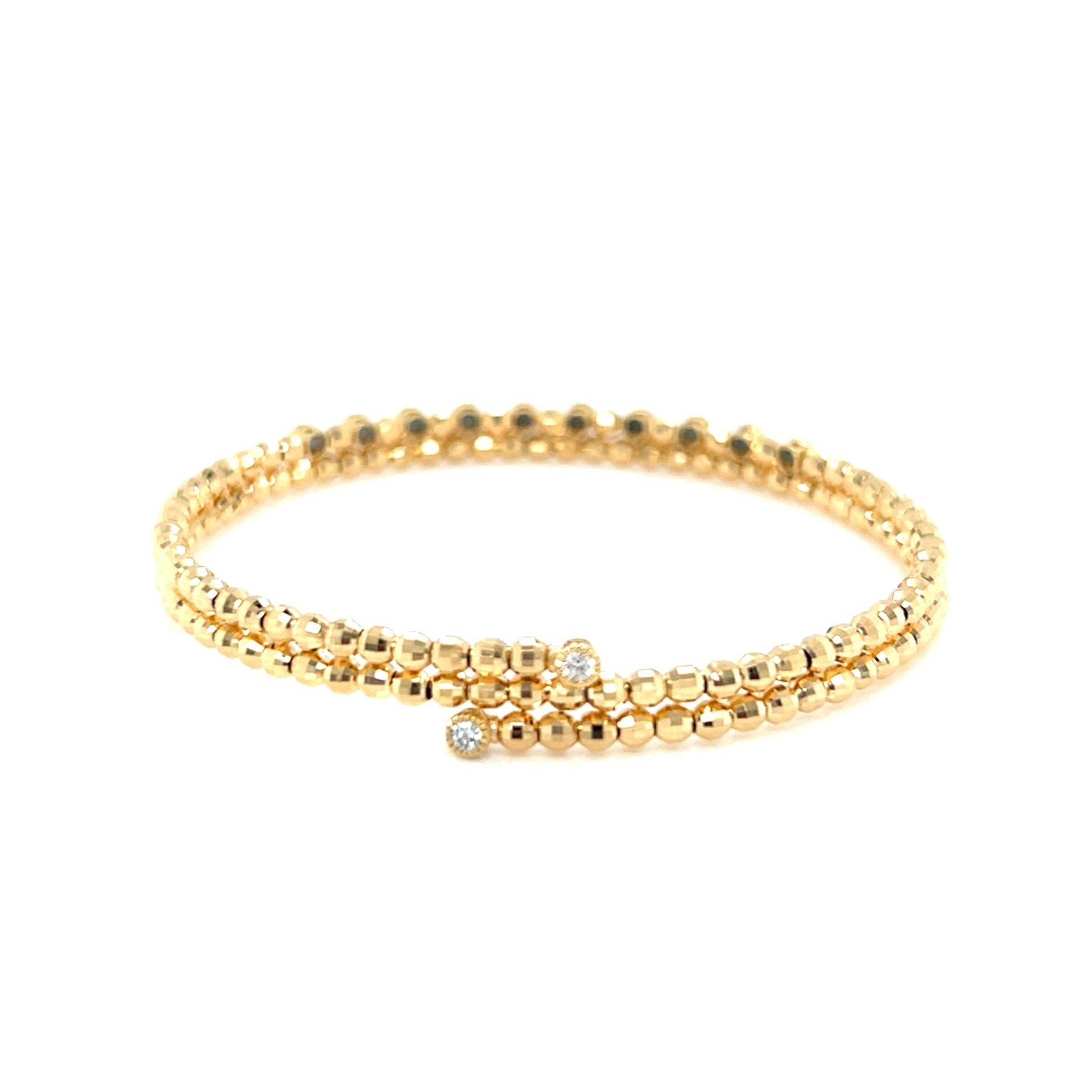 Bezel Diamond Flexi Bangle 0.4ct - JMW Jewelry Wholesale