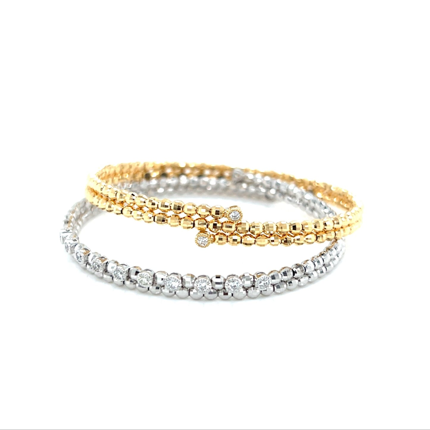 Bezel Diamond Flexi Bangle 0.4ct - JMW Jewelry Wholesale