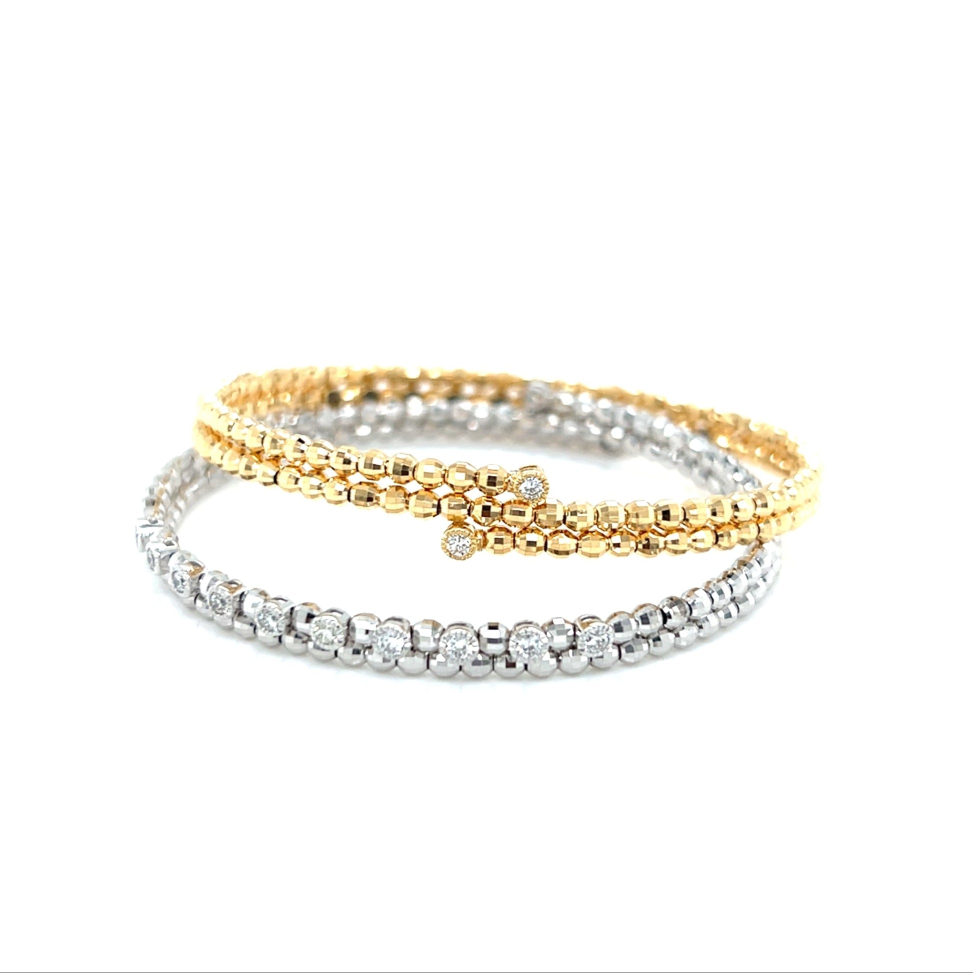 Bezel Diamond Flexi Bangle 0.4ct - JMW Jewelry Wholesale