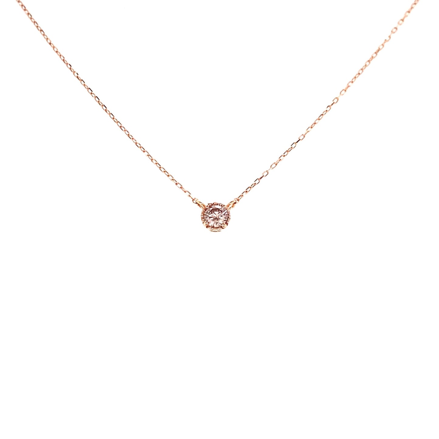 Bezel Flat Loop Necklace 0.1ct - JMW Jewelry Wholesale