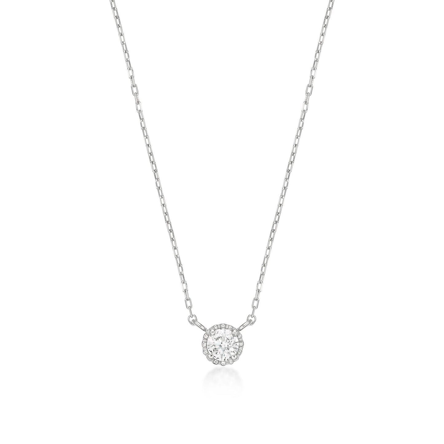 Bezel Flat Loop Necklace 0.1ct - JMW Jewelry Wholesale
