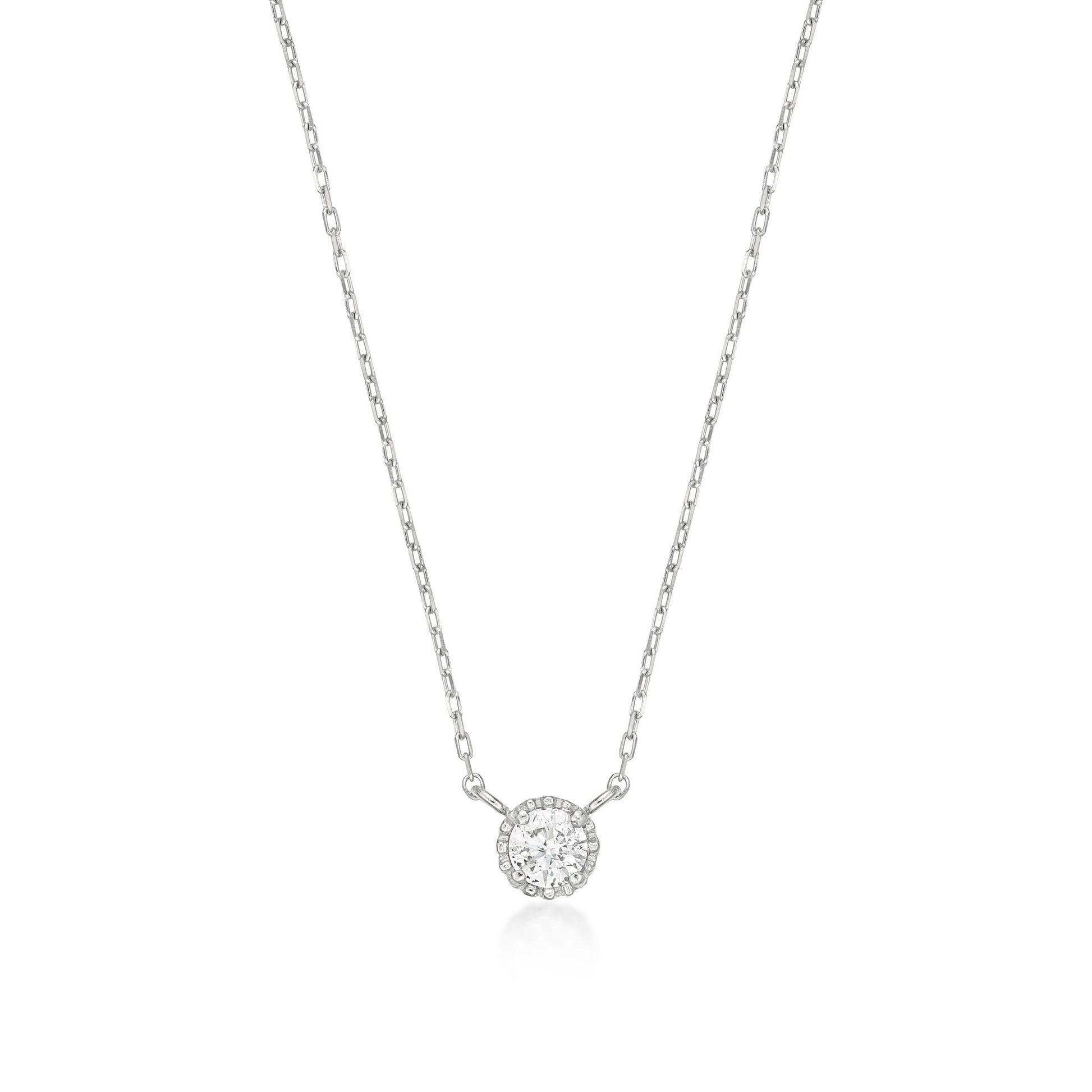 Bezel Flat Loop Necklace 0.1ct - JMW Jewelry Wholesale