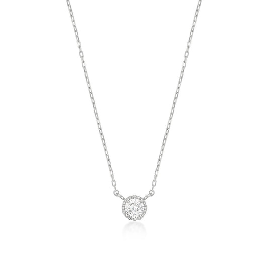 Bezel Flat Loop Necklace 0.1ct - JMW Jewelry Wholesale