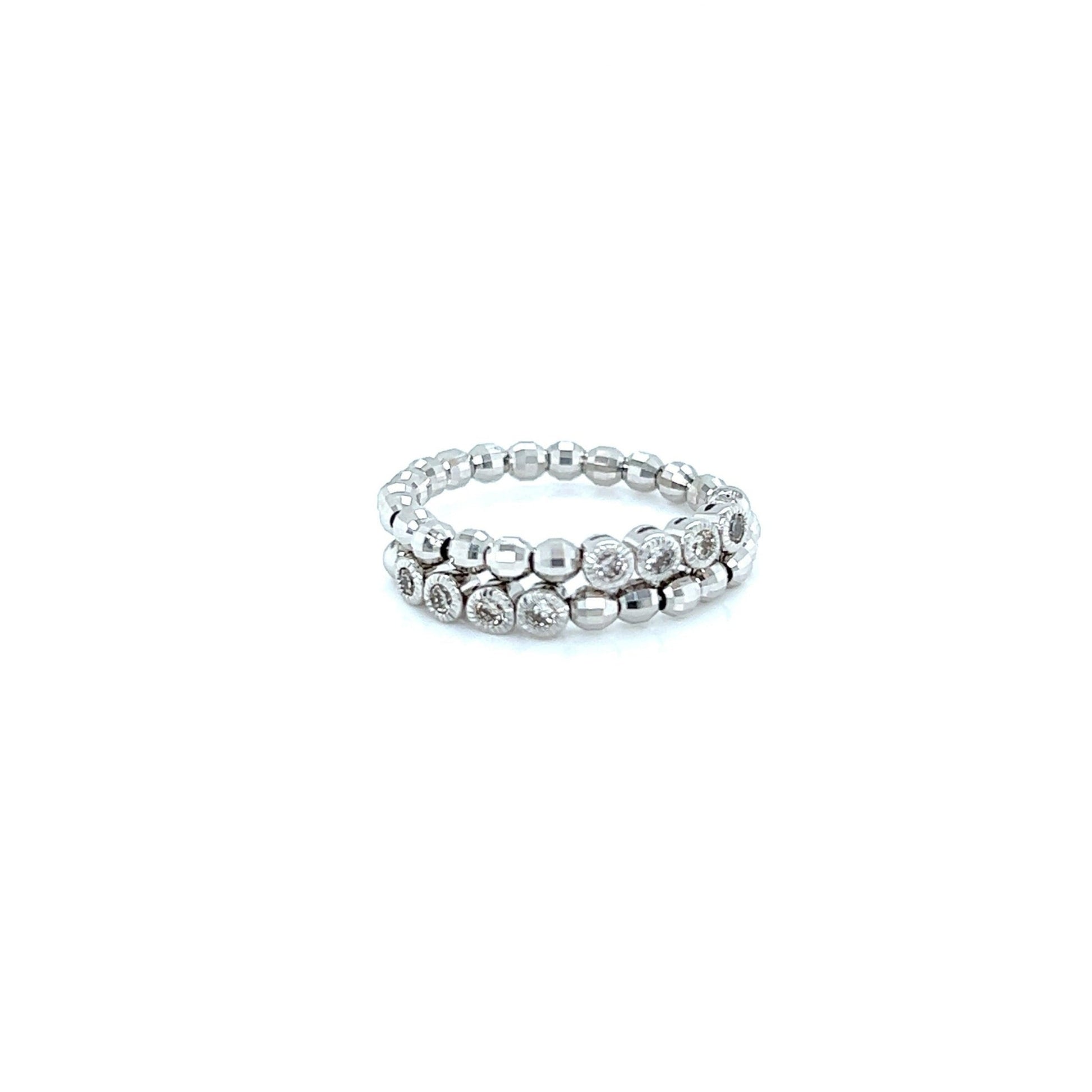 Bezel Half Eternity Flexi Ring 0.25ct - JMW Jewelry Wholesale