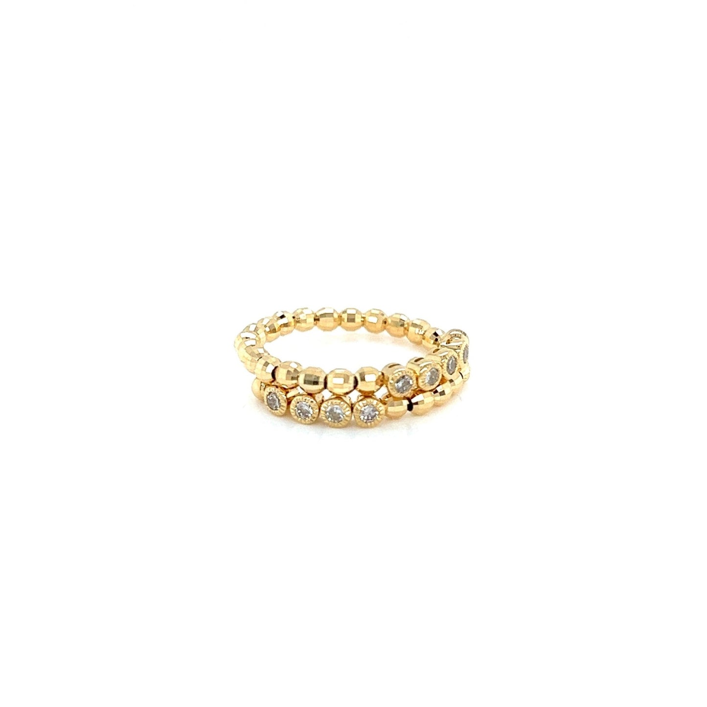 Bezel Half Eternity Flexi Ring 0.25ct - JMW Jewelry Wholesale