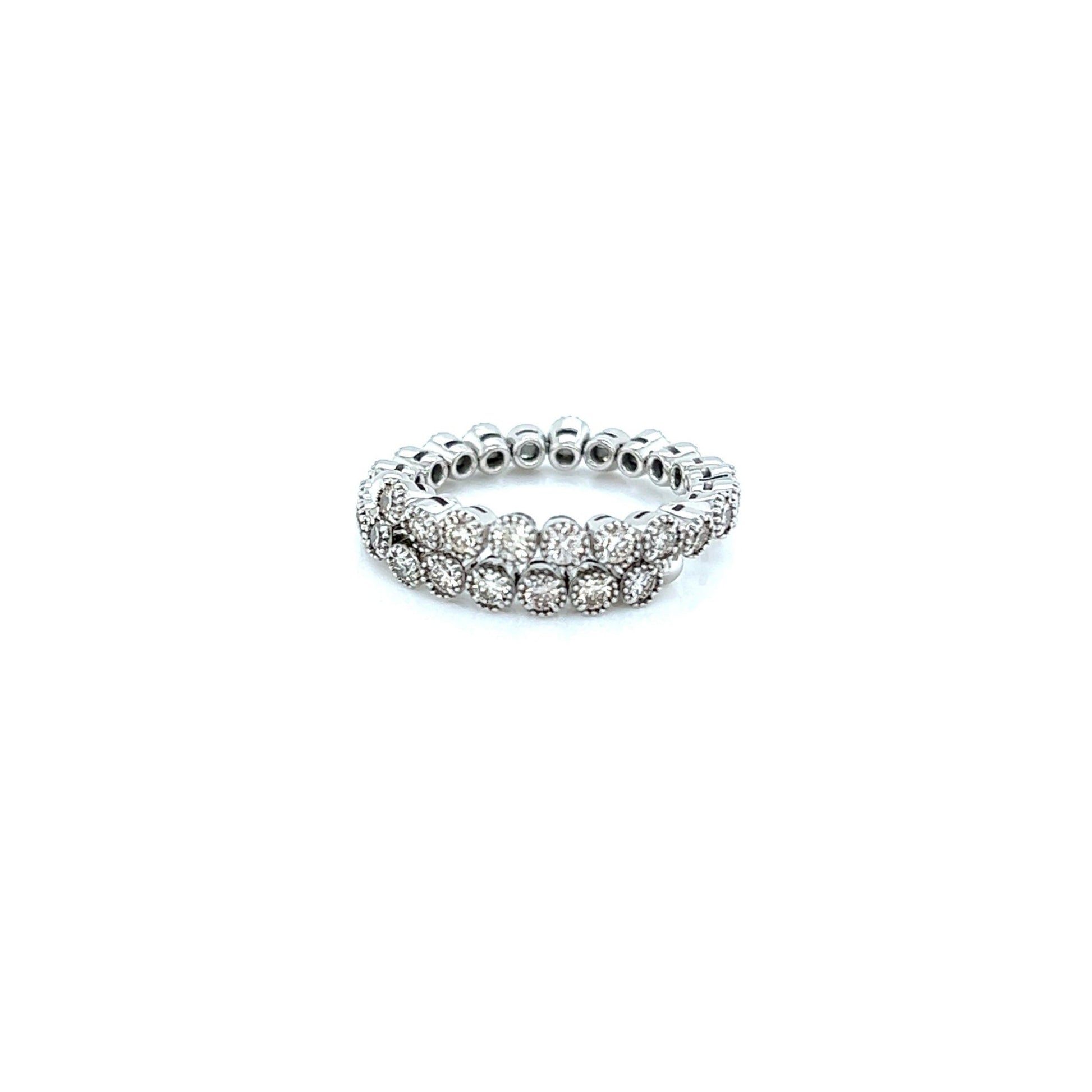 Bezel Half Eternity Flexi Ring 1ct - JMW Jewelry Wholesale