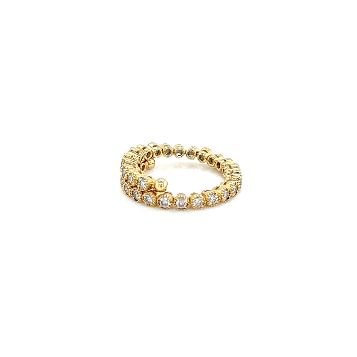 Bezel Half Eternity Flexi Ring 1ct - JMW Jewelry Wholesale