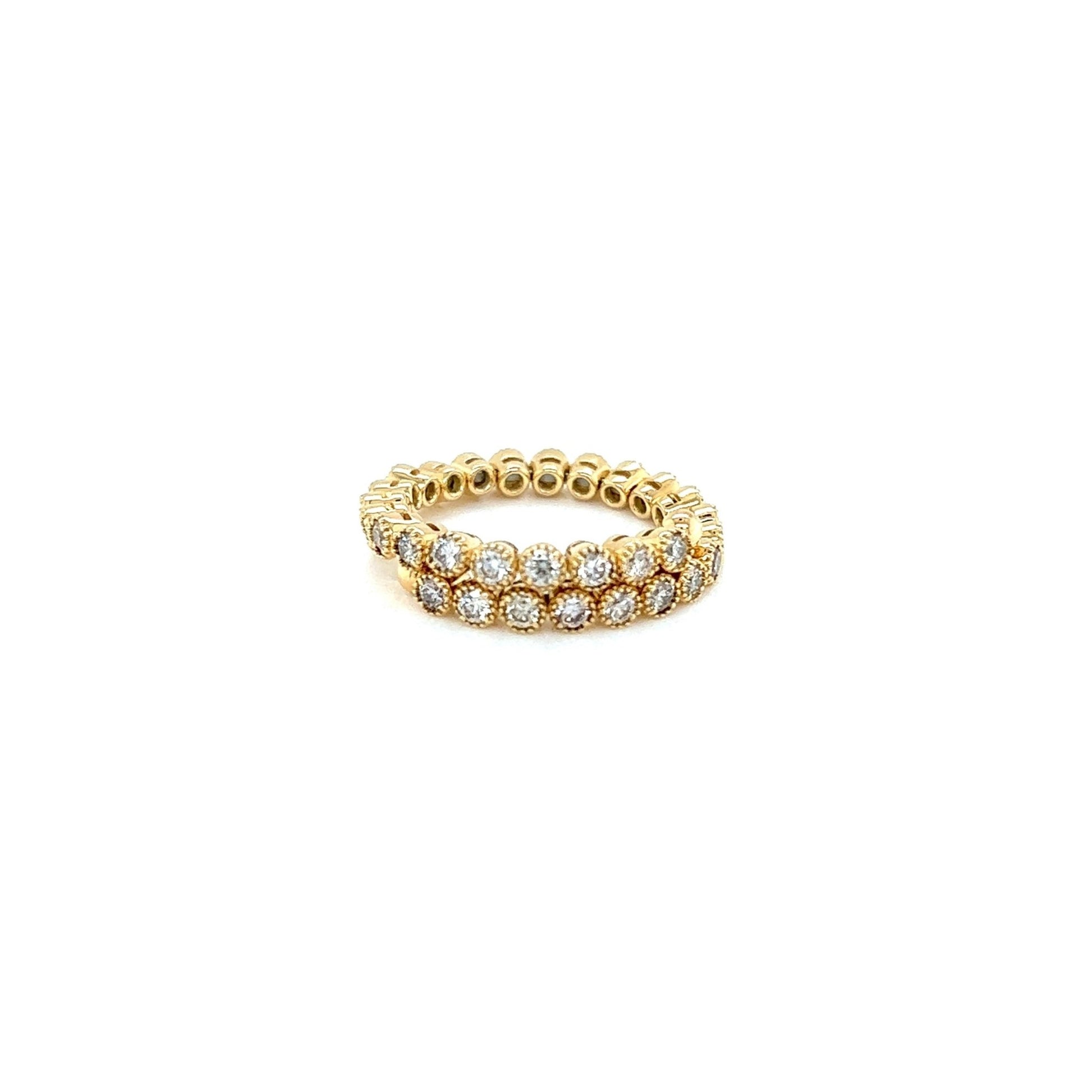 Bezel Half Eternity Flexi Ring 1ct - JMW Jewelry Wholesale
