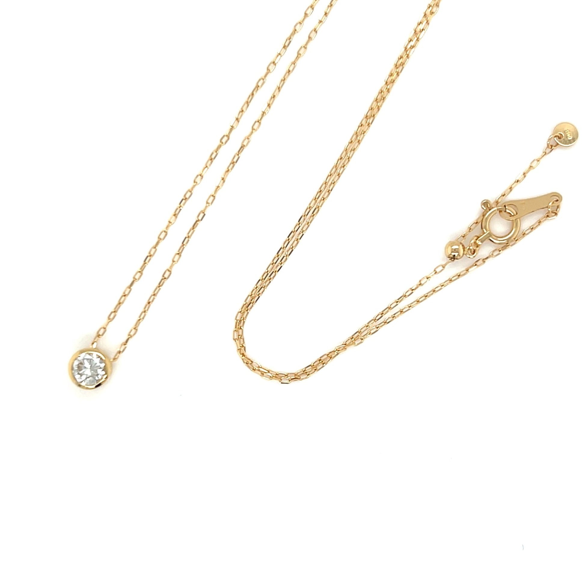 Bezel movable Necklace 0.3ct - JMW Jewelry Wholesale