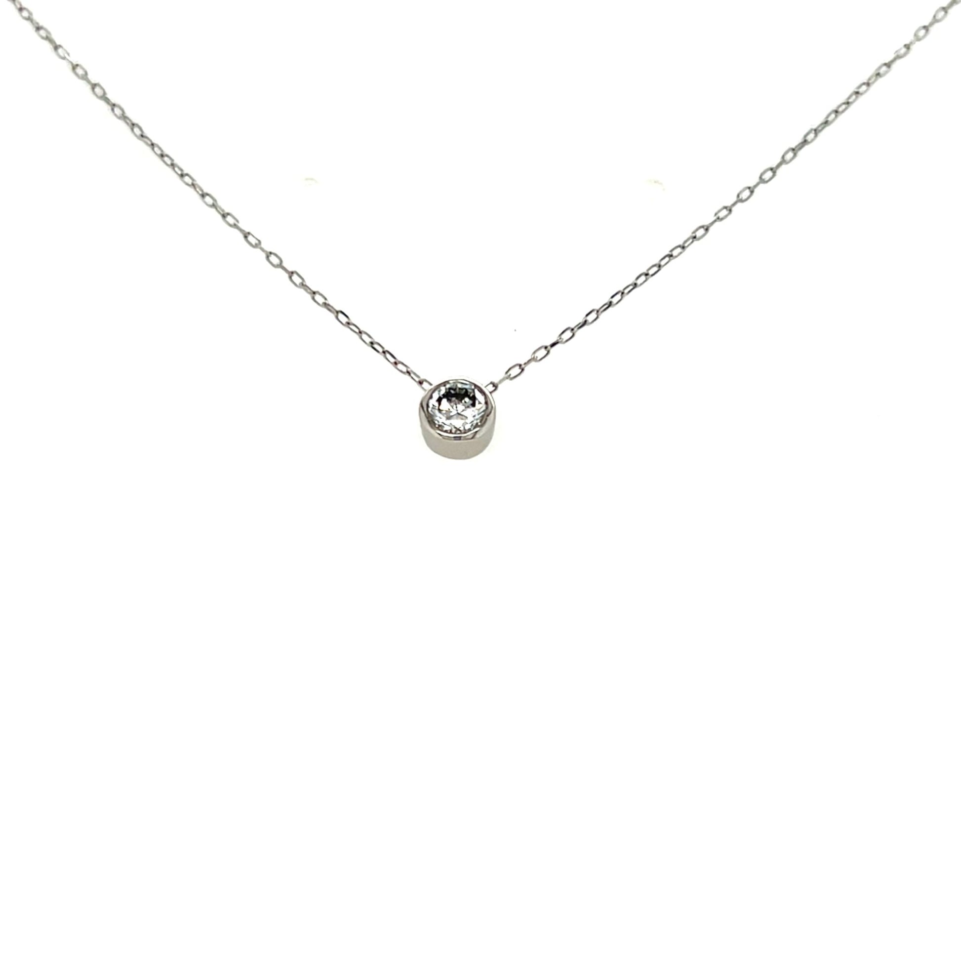 Bezel movable Necklace 0.3ct - JMW Jewelry Wholesale