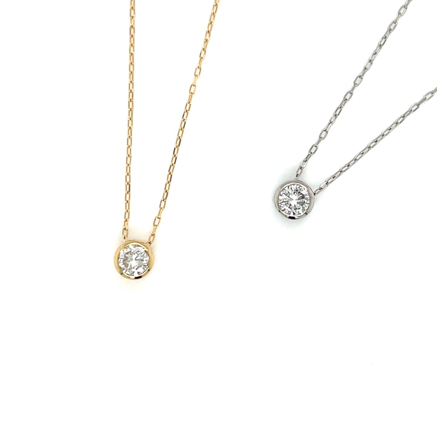 Bezel movable Necklace 0.3ct - JMW Jewelry Wholesale