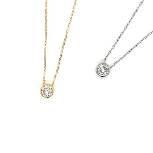 Bezel movable Necklace 0.3ct - JMW Jewelry Wholesale