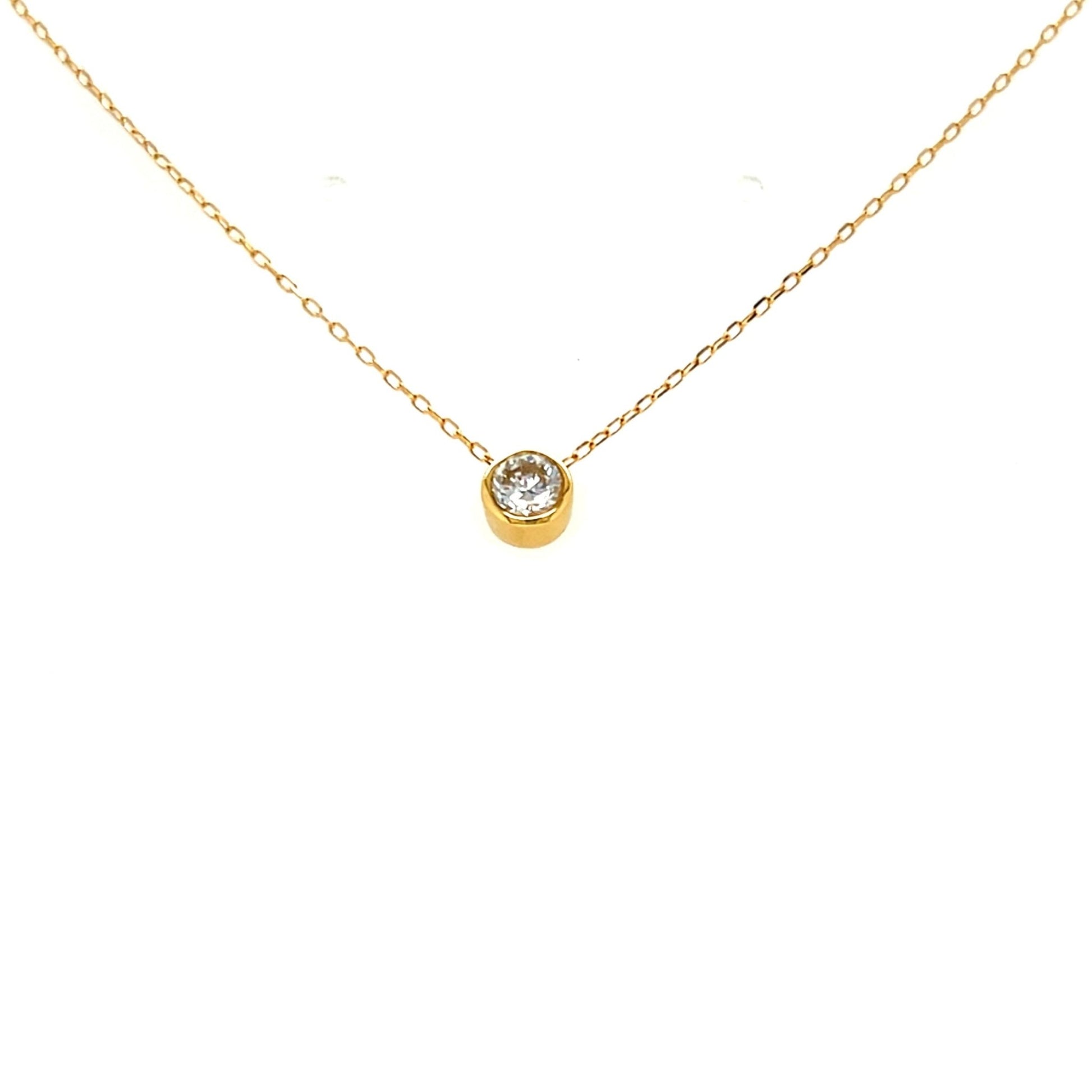 Bezel movable Necklace 0.3ct - JMW Jewelry Wholesale