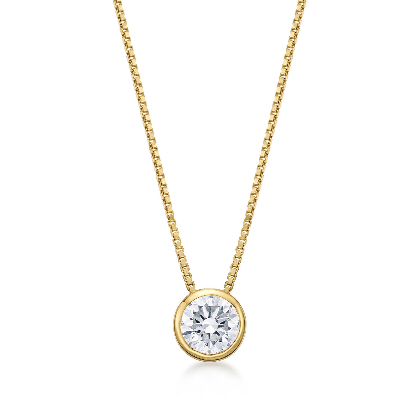 Bezel Necklace 0.2ct - JMW Jewelry Wholesale