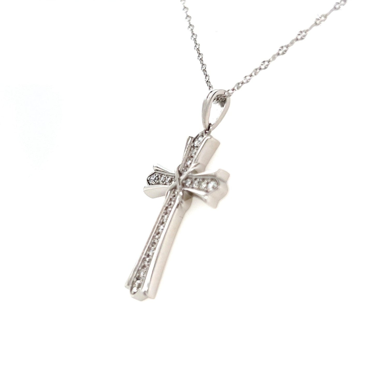 Big Cross Necklace 0.4ct - JMW Jewelry Wholesale