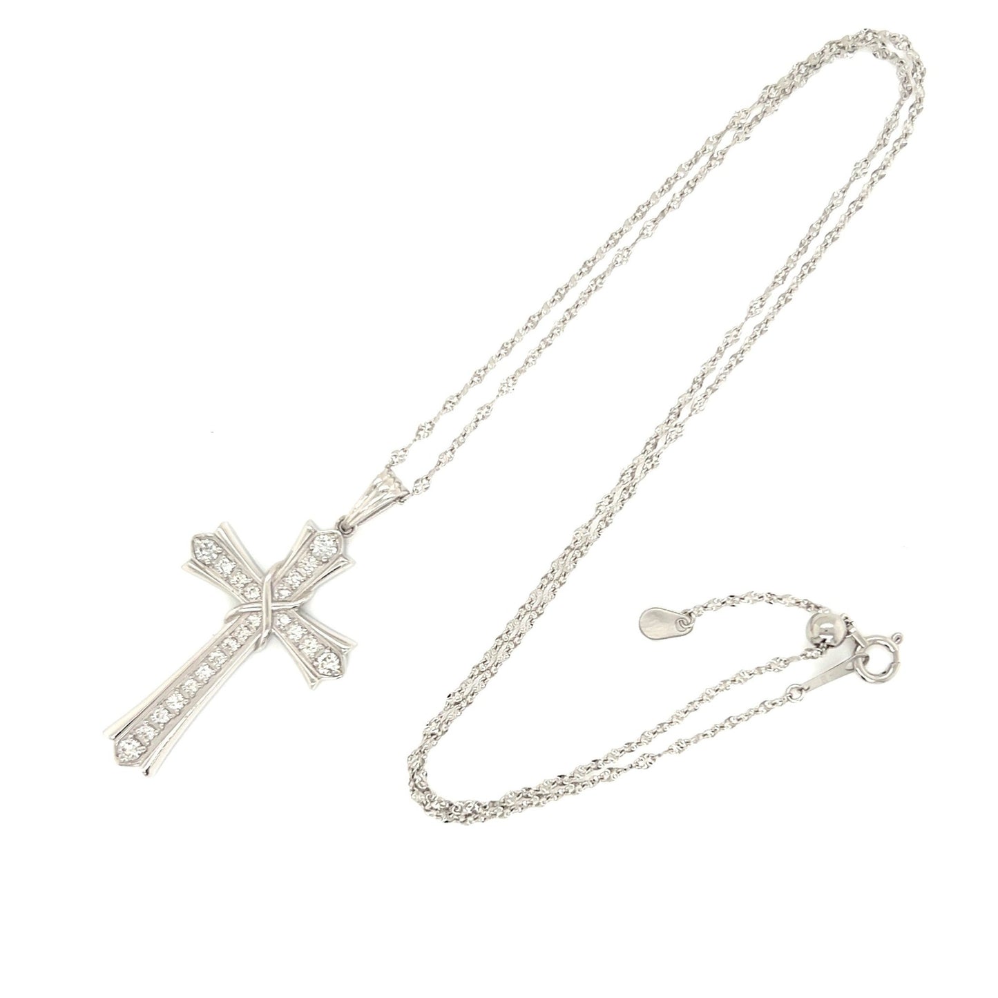 Big Cross Necklace 0.4ct - JMW Jewelry Wholesale