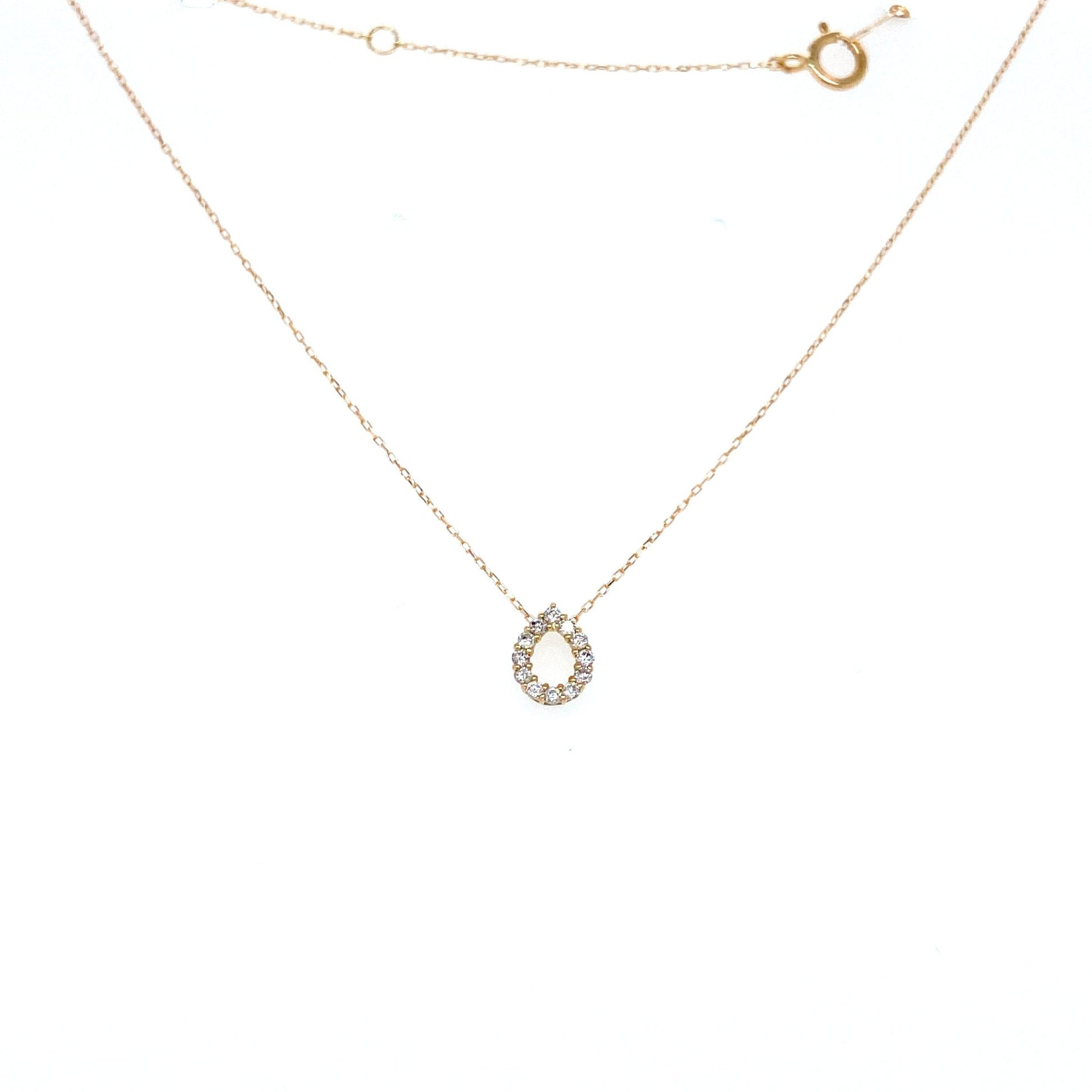 Big Hollow 12 Dia Waterdrop Necklace 0.1ct - JMW Jewelry Wholesale