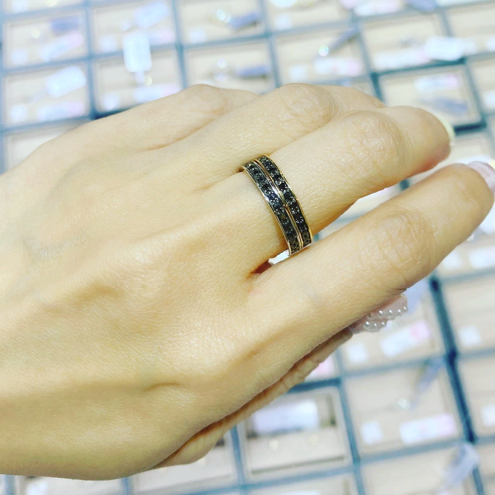 Black Dia Full Channel Ring 0.3ct - JMW Jewelry Wholesale