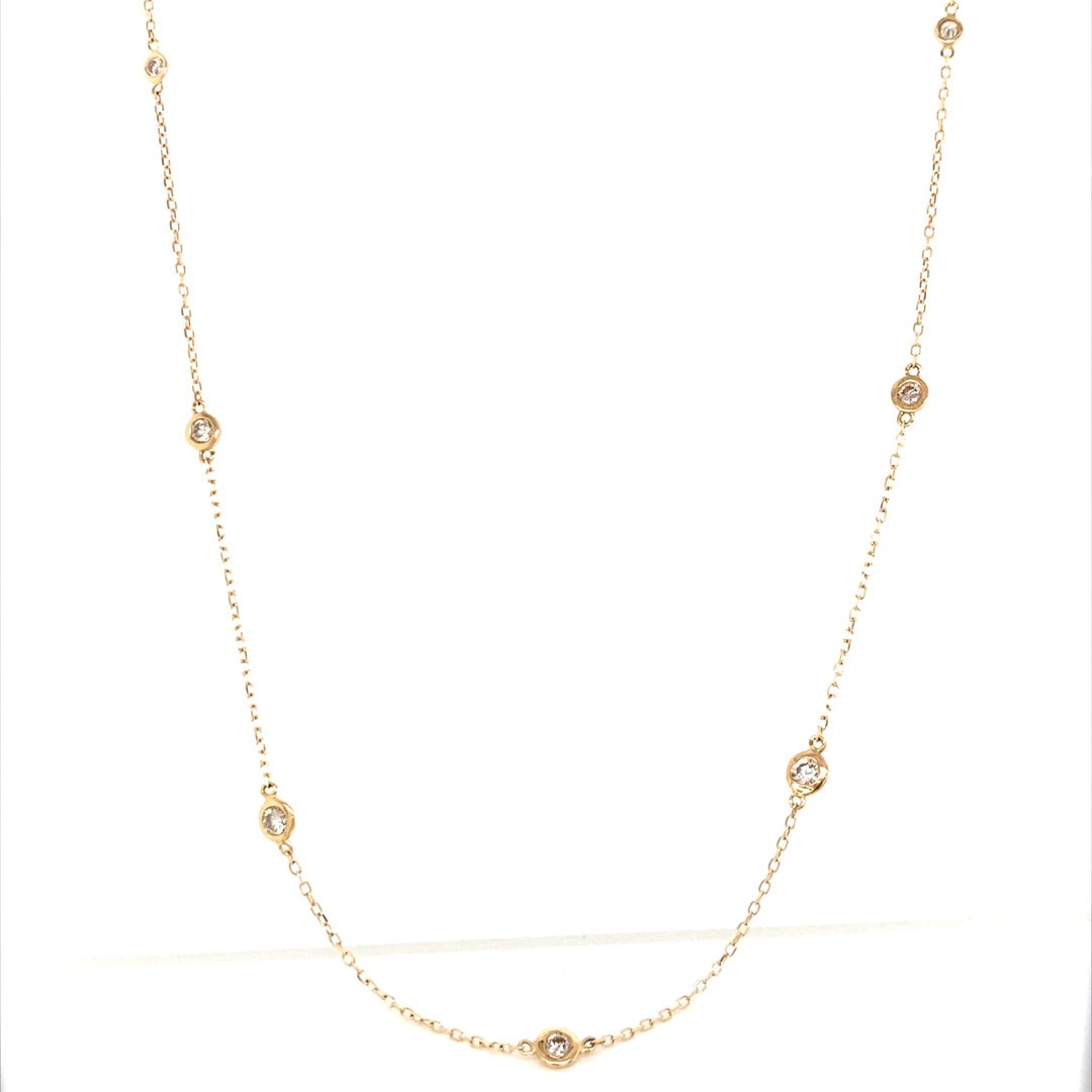 Bubble Station Necklace 0.5ct - JMW Jewelry Wholesale