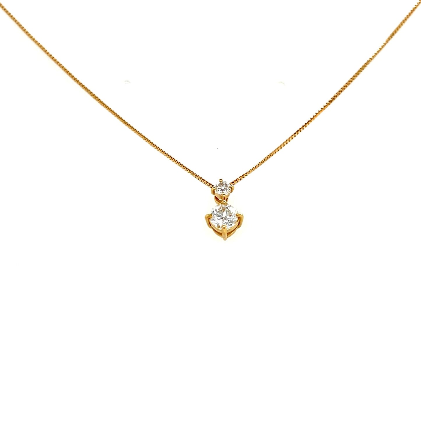 CGL Dangle Dia Necklace 0.3ctK18YG - JMW Jewelry Wholesale